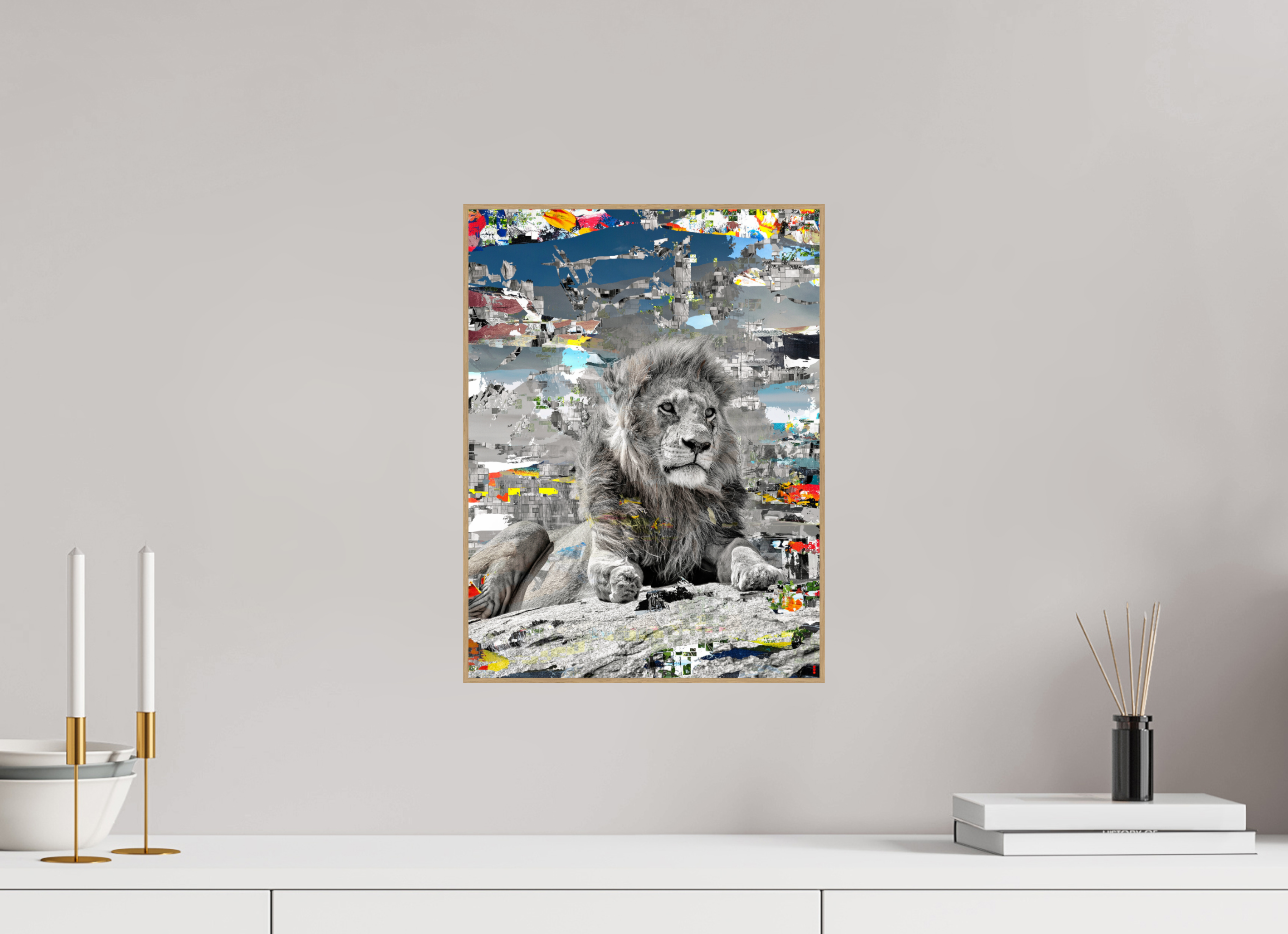 30 x 40 cm, Foto in ArtBox aus Massivholz Eiche natur RED³ WC Jabari III