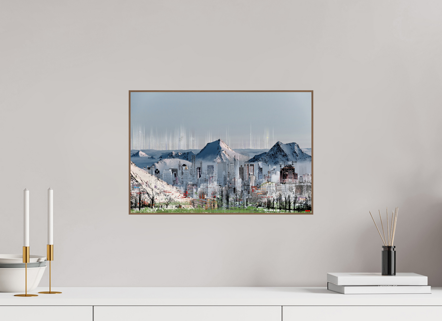 45 x 30 cm, Foto in ArtBox aus Massivholz Nussbaum RED³ HP Mafuane I