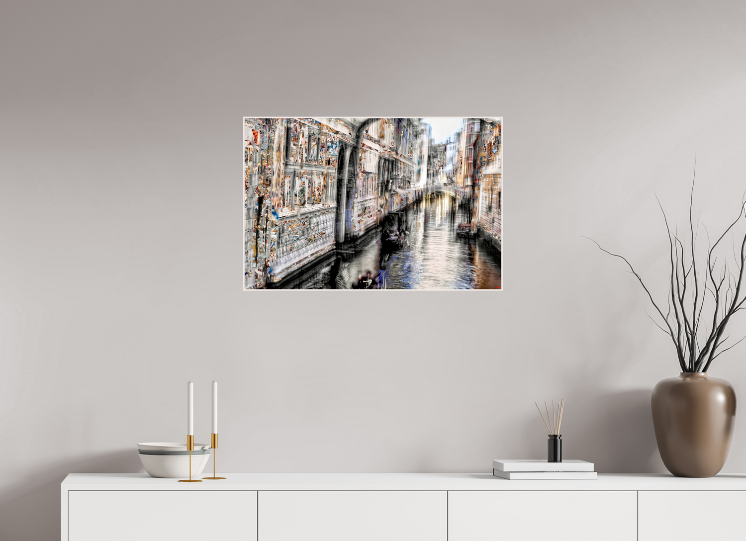 75 x 50 cm, Foto in ArtBox aus Massivholz Ahorn weiß RED³ HP Amari I