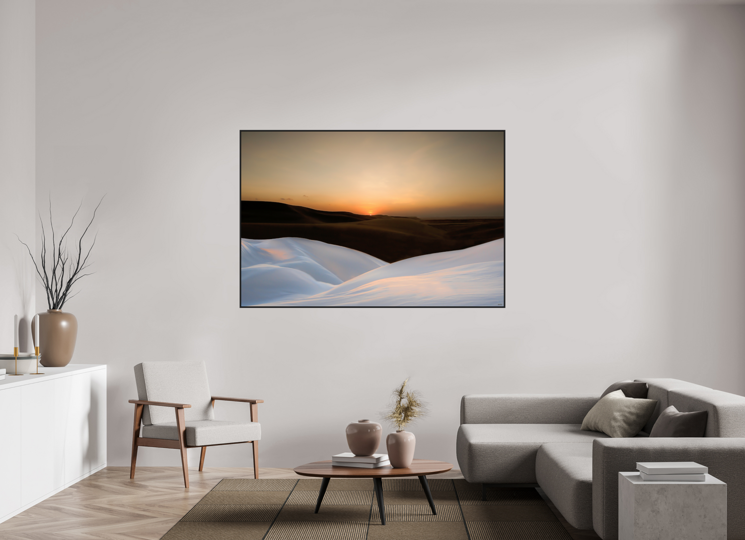 180 x 120 cm, Schattenfugen-Rahmen schwarz &amp; 2mm Acrylglas FA PH Amirah I