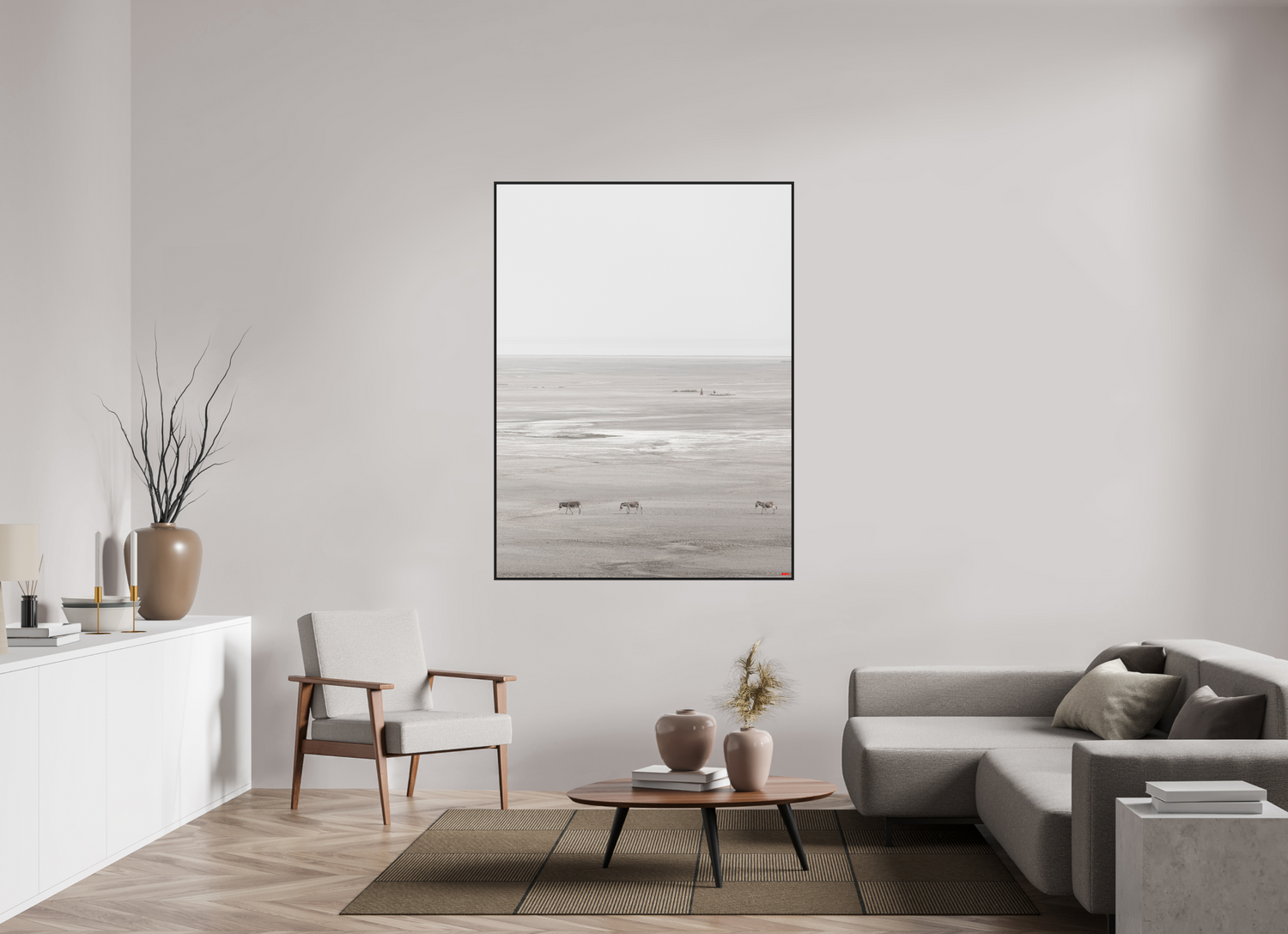 120 x 160 cm, Schattenfugen-Rahmen schwarz &amp; 2mm Acrylglas FA PH Danai III