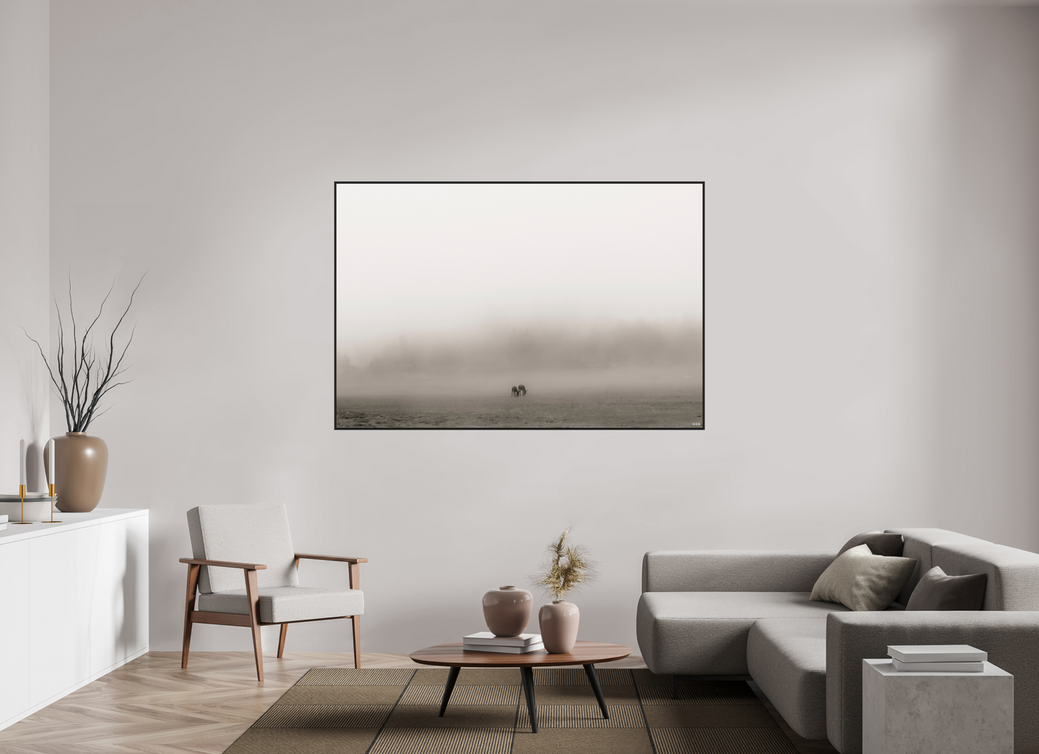 180 x 120 cm, Schattenfugen-Rahmen schwarz &amp; 2mm Acrylglas FA PH Mamello I