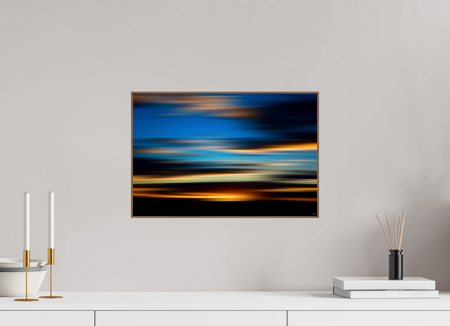 45 x 30 cm, Foto in ArtBox aus Massivholz Nussbaum RED³ PH Nahara I