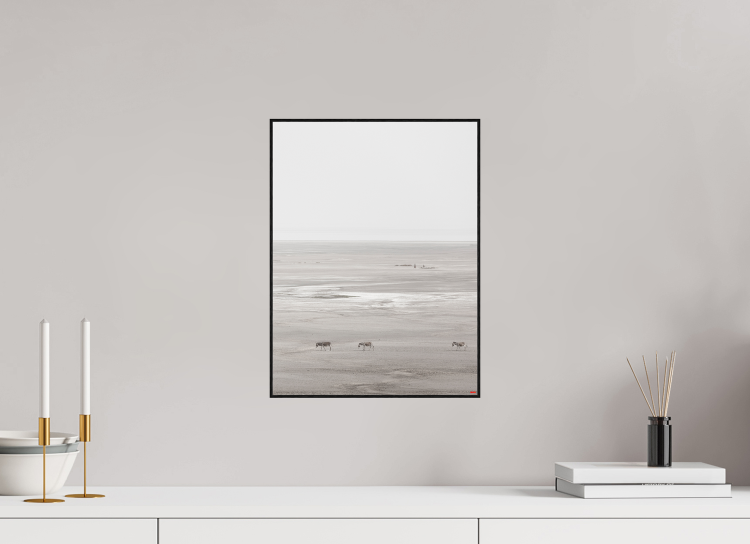 30 x 40 cm, Foto in ArtBox aus Massivholz Eiche schwarz RED³ PH Danai III