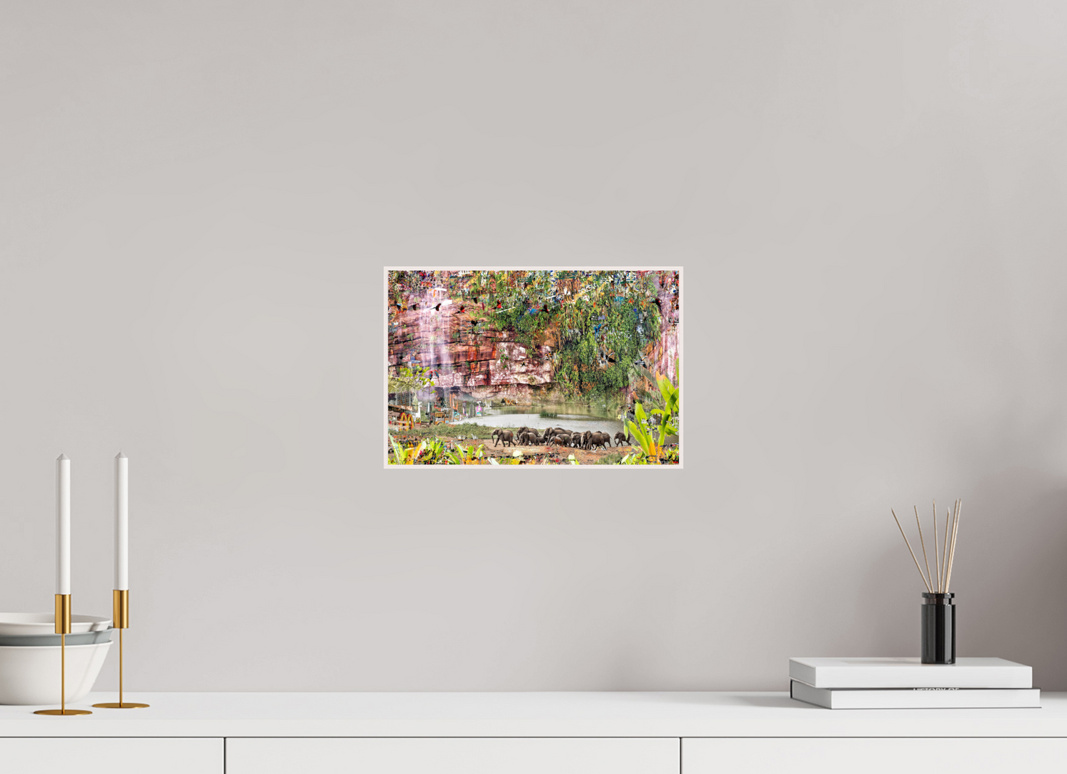 30 x 20 cm, Foto in ArtBox aus Massivholz Ahorn weiß RED³ WC Valdeci I