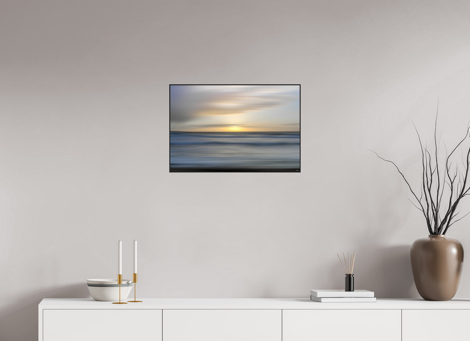 60 x 40 cm, Foto in ArtBox aus Massivholz Eiche schwarz RED³ PH Salome I