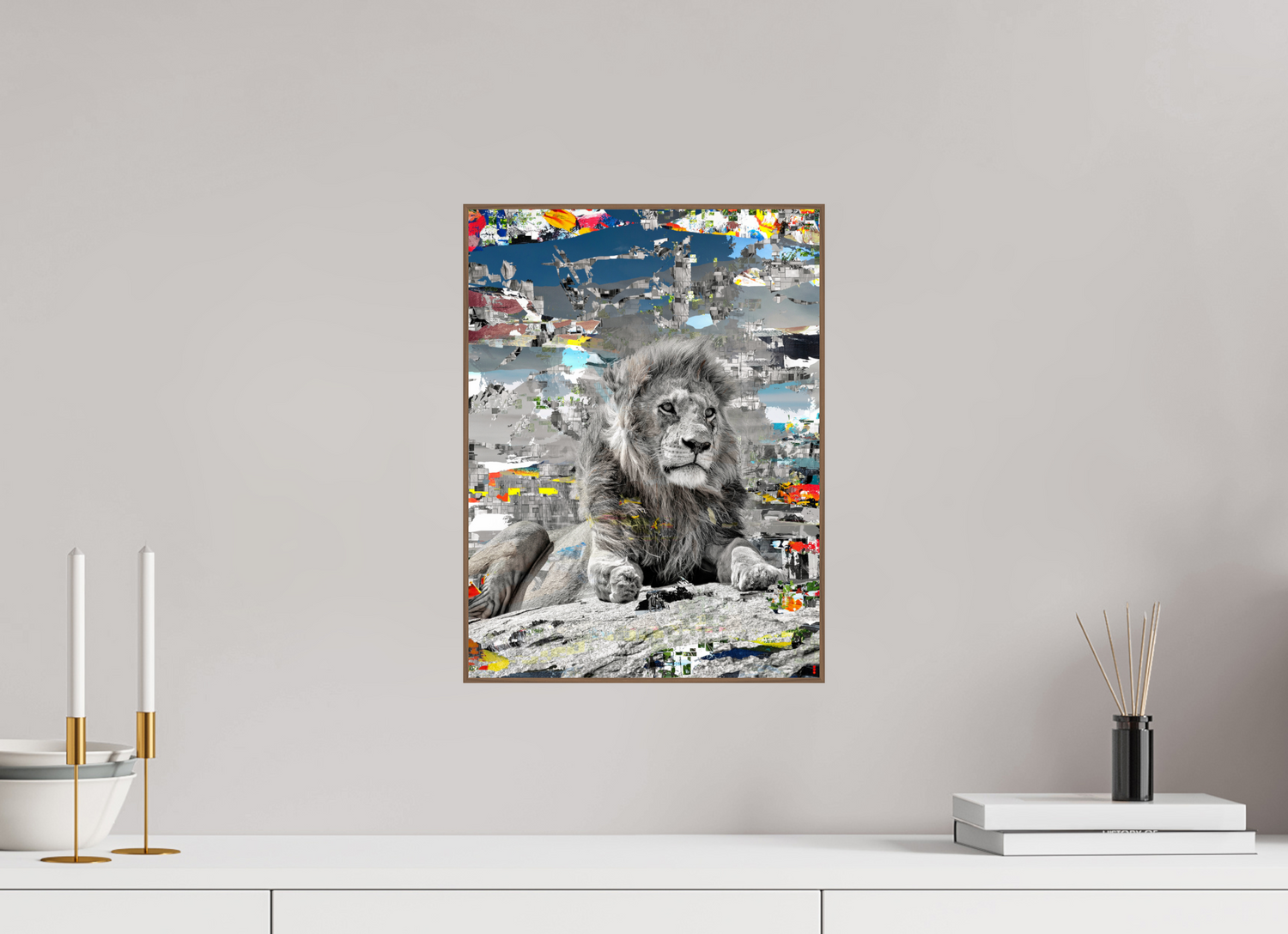 30 x 40 cm, Foto in ArtBox aus Massivholz Nussbaum RED³ WC Jabari III