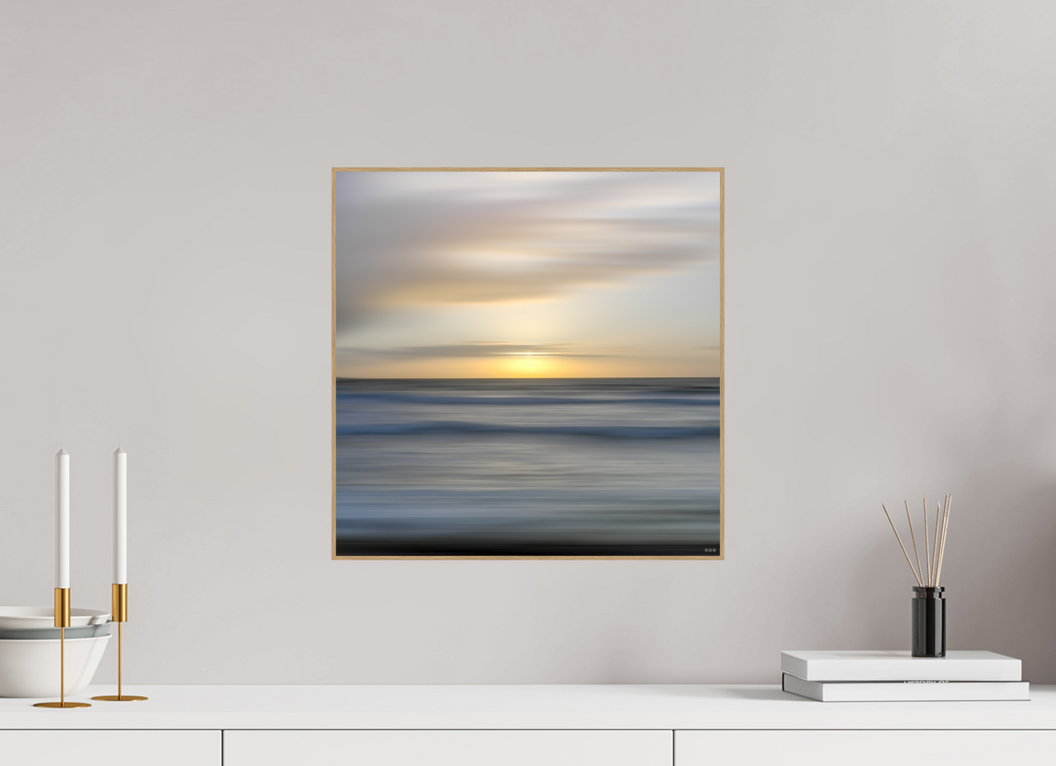 40 x 40 cm, Foto in ArtBox aus Massivholz Eiche natur RED³ PH Salome II