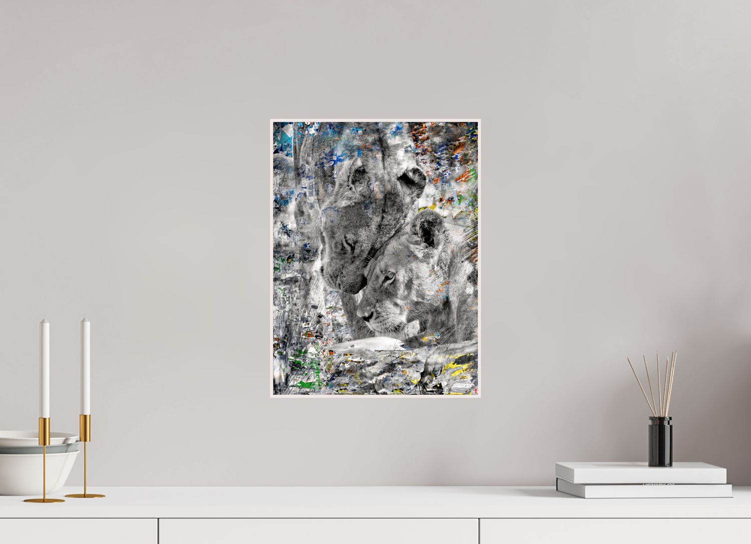 30 x 40 cm, Foto in ArtBox aus Massivholz Ahorn weiß RED³ WC Layamaya III