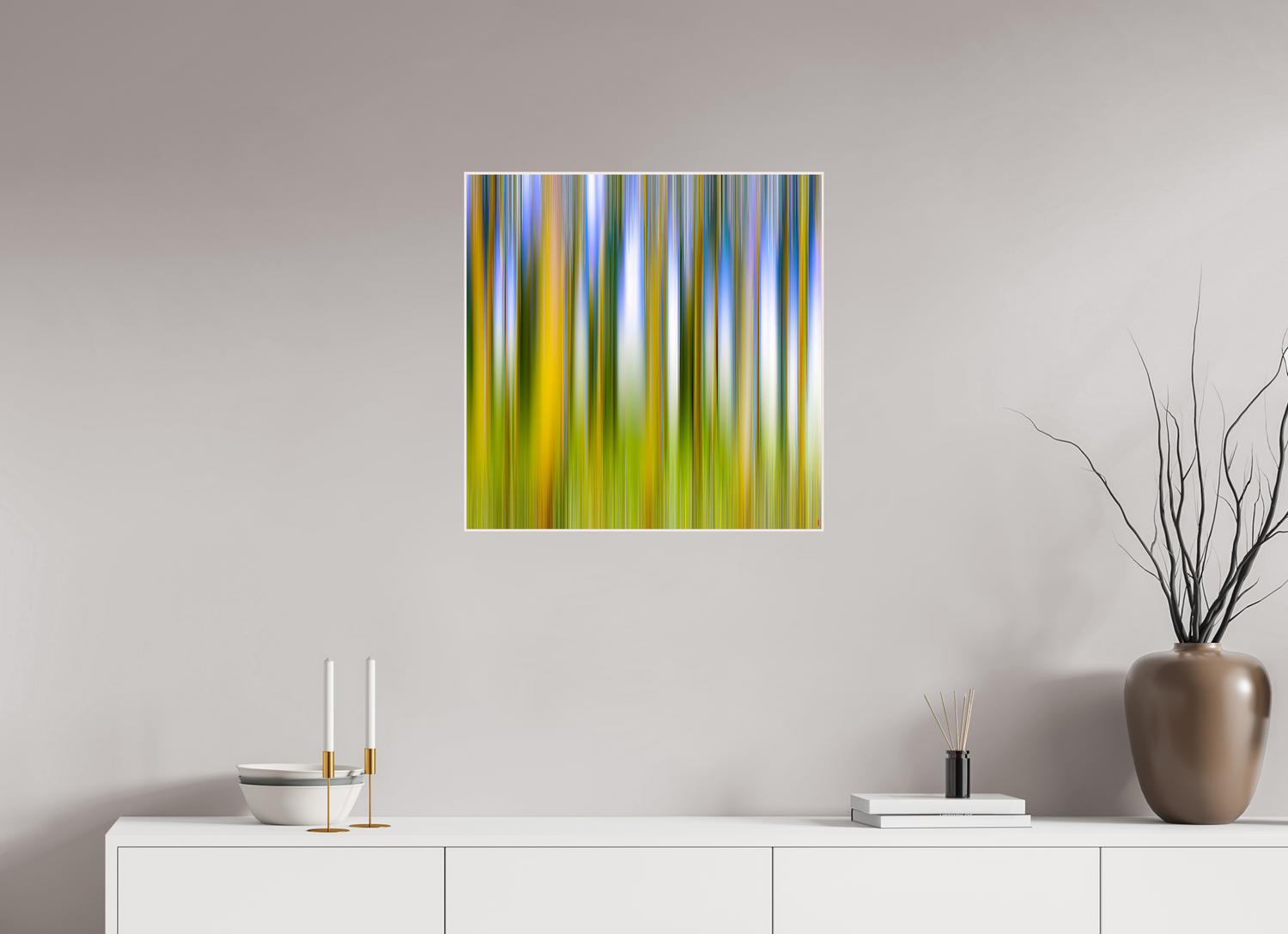 60 x 60 cm, Foto in ArtBox aus Massivholz Ahorn weiß RED³ PH Ayashe II