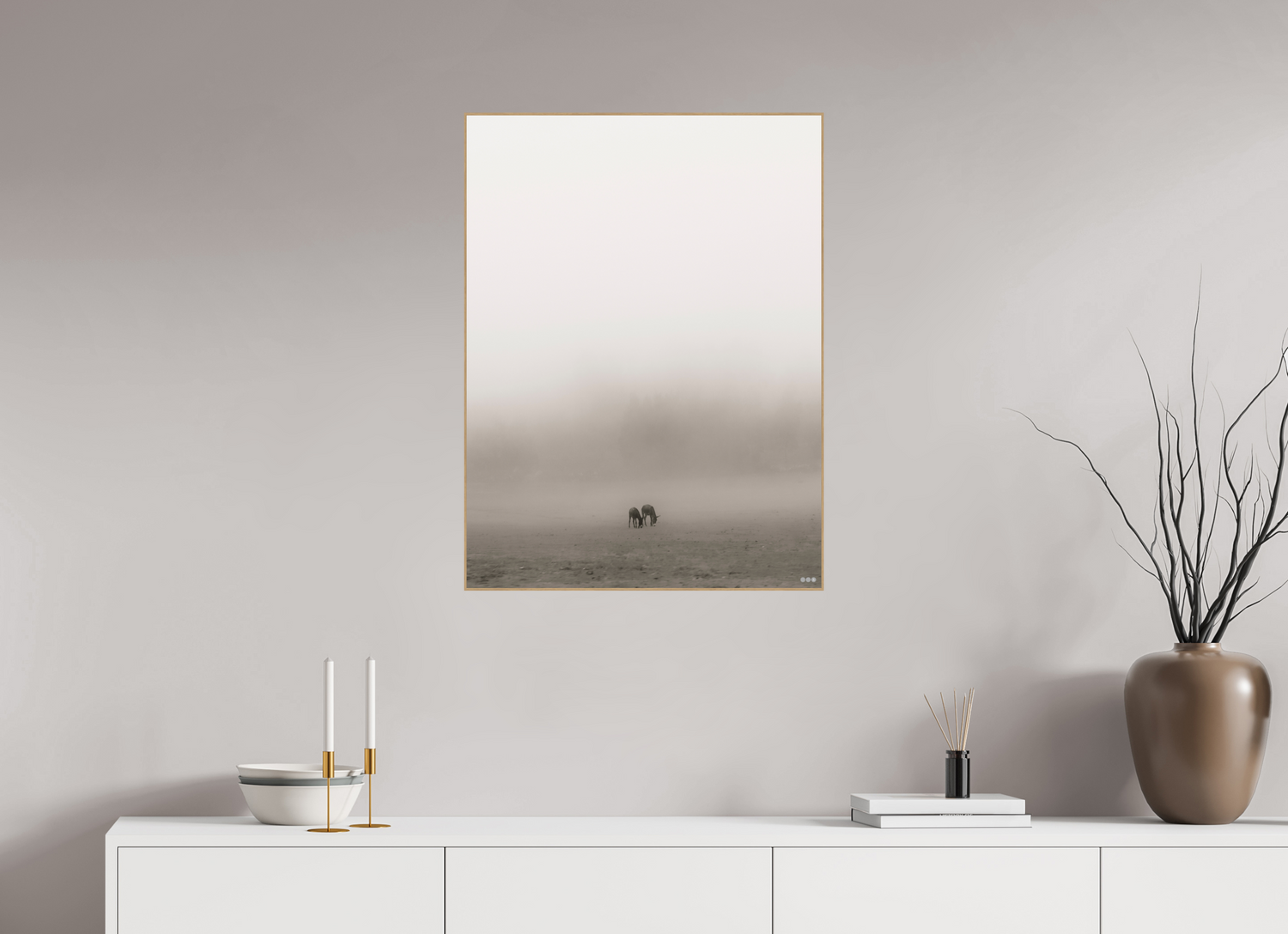 60 x 80 cm, Foto in ArtBox aus Massivholz Eiche natur RED³ PH Mamello III