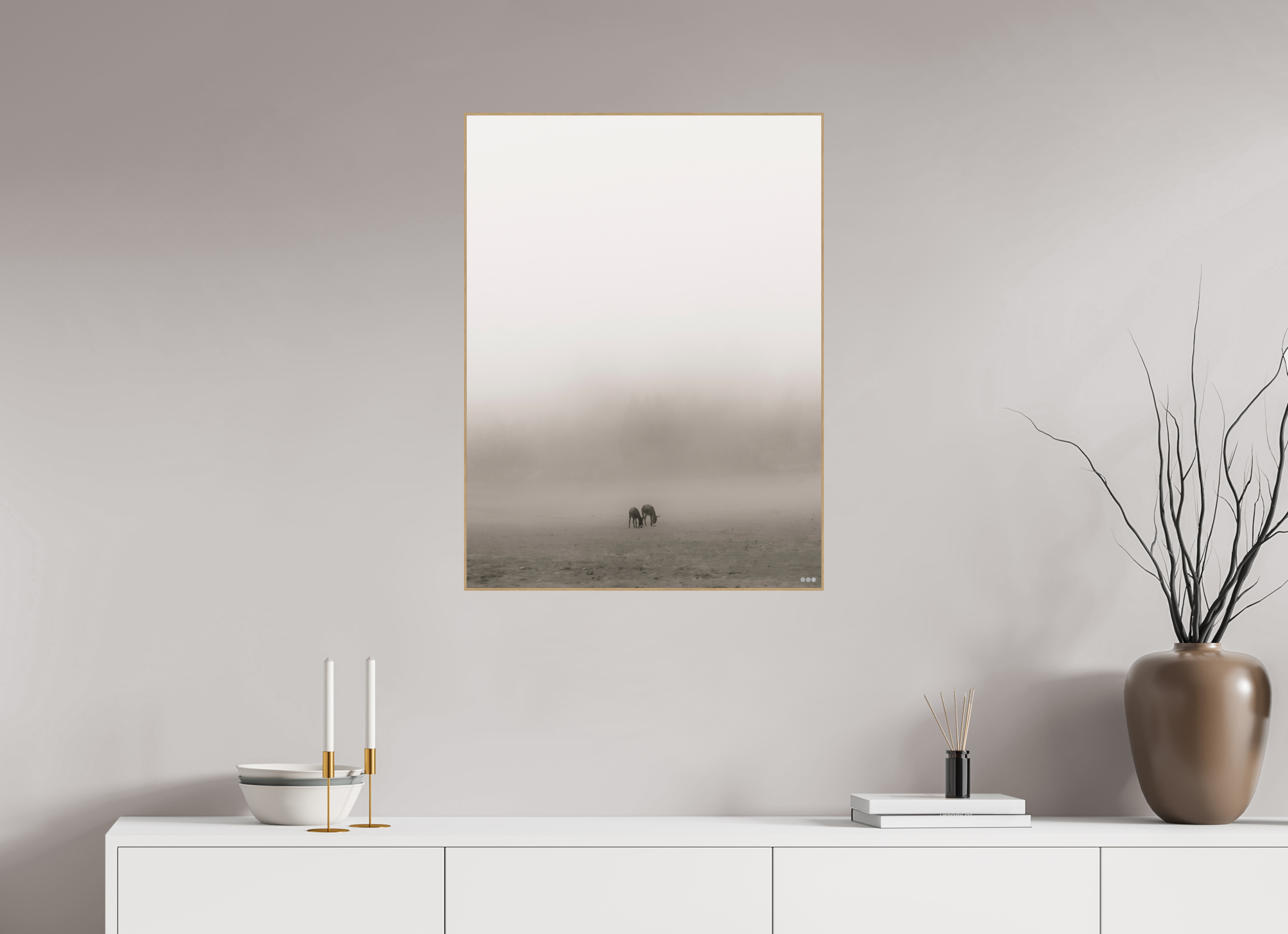 60 x 80 cm, Foto in ArtBox aus Massivholz Eiche natur RED³ PH Mamello III