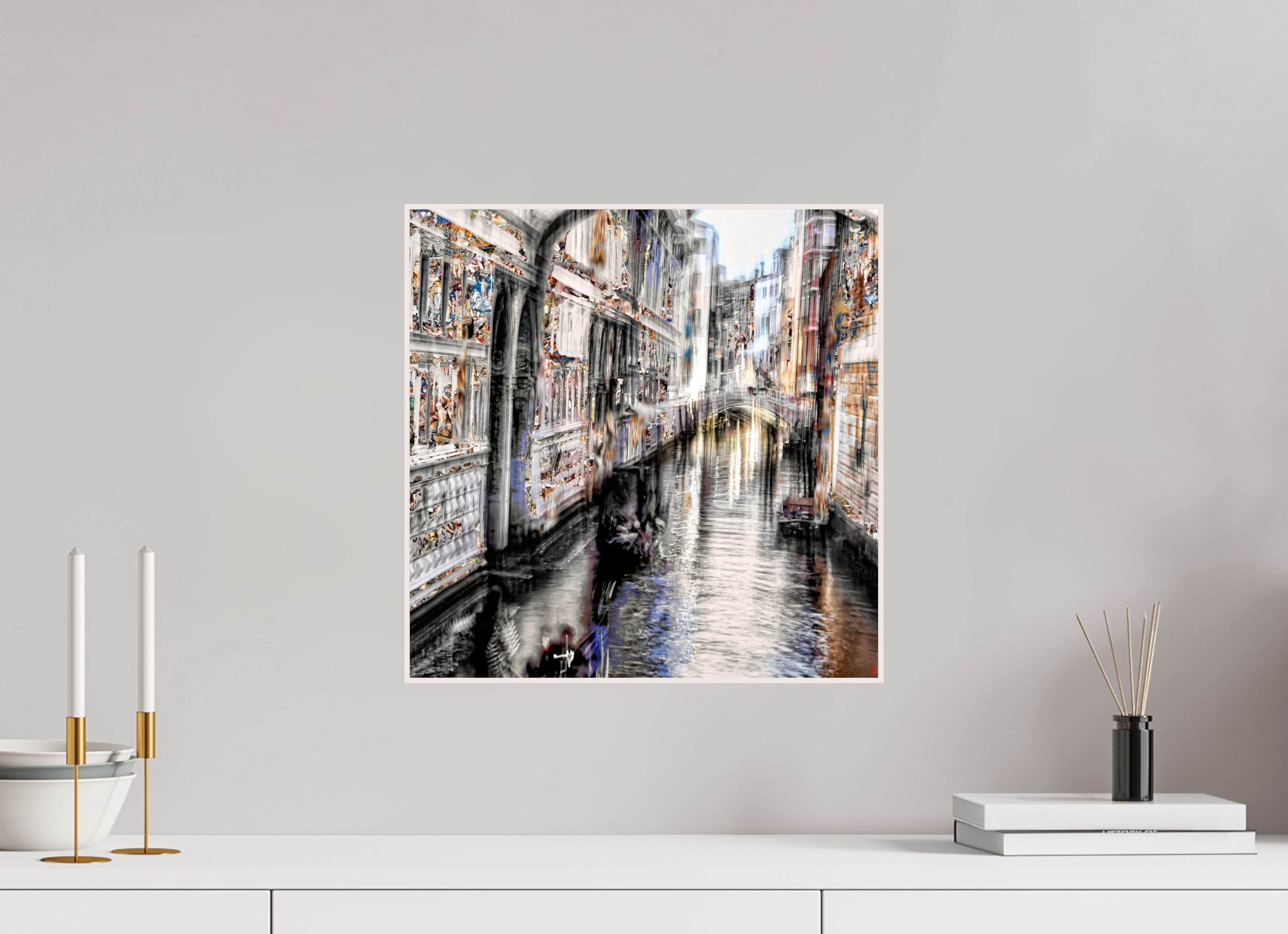 40 x 40 cm, Foto in ArtBox aus Massivholz Ahorn weiß RED³ HP Amari II