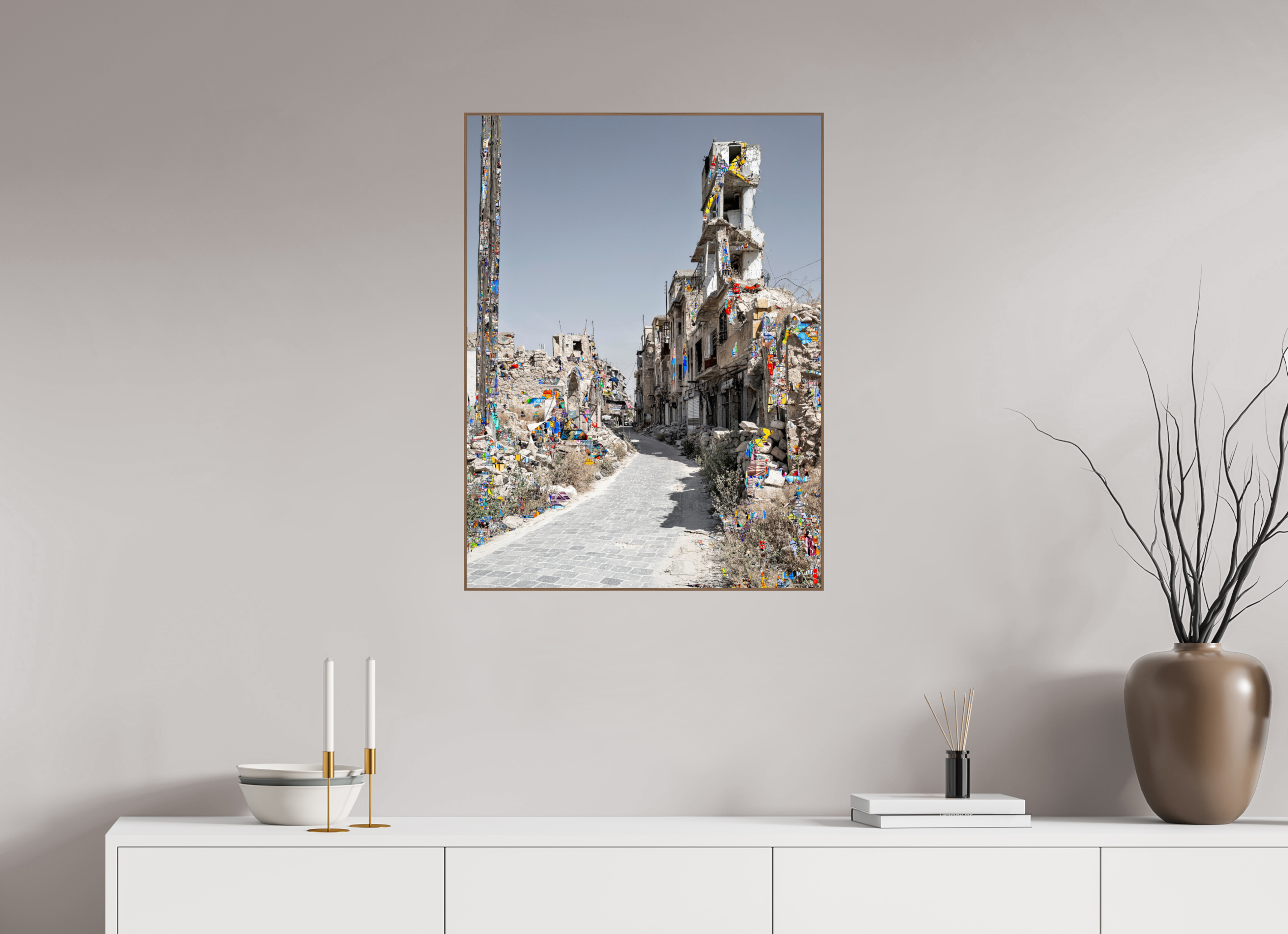 60 x 80 cm, Foto in ArtBox aus Massivholz Nussbaum RED³ SCSI Madiha III