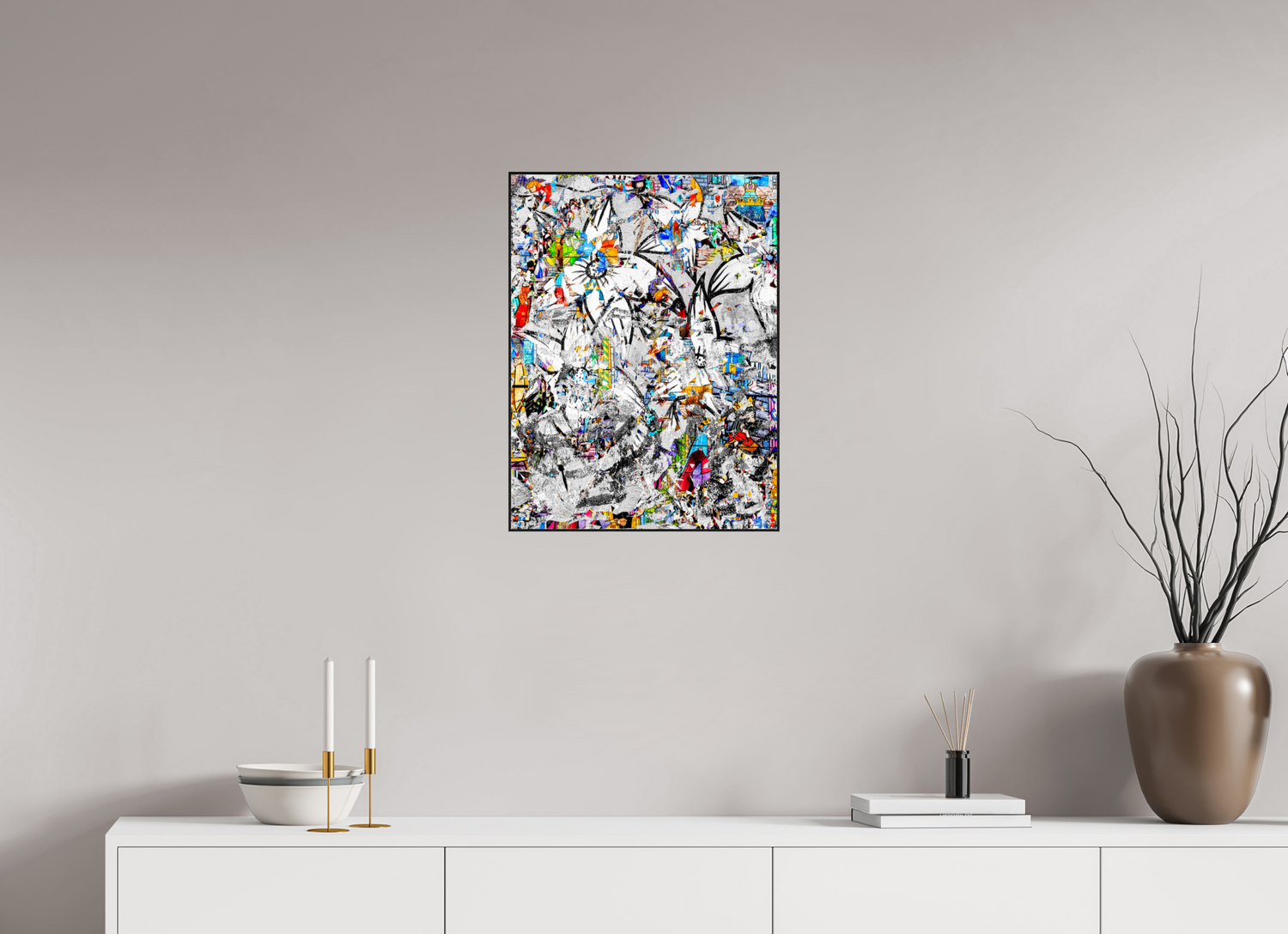 45 x 60 cm, Foto in ArtBox aus Massivholz Eiche schwarz RED³ SCSI Miraaj III