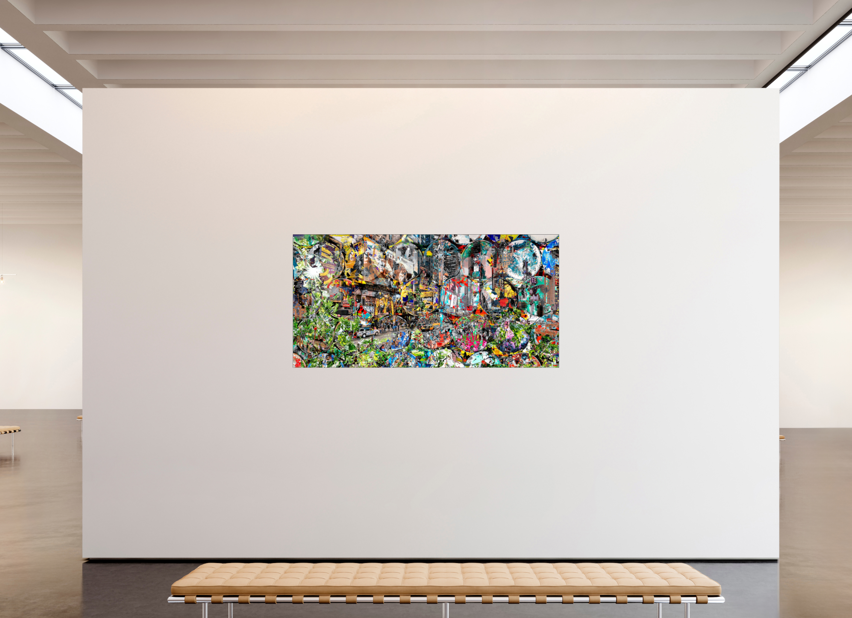 200 x 100 cm, Slimline Einfassung schwarz unter 2mm Acrylglas FA HP Winston churchills boy V