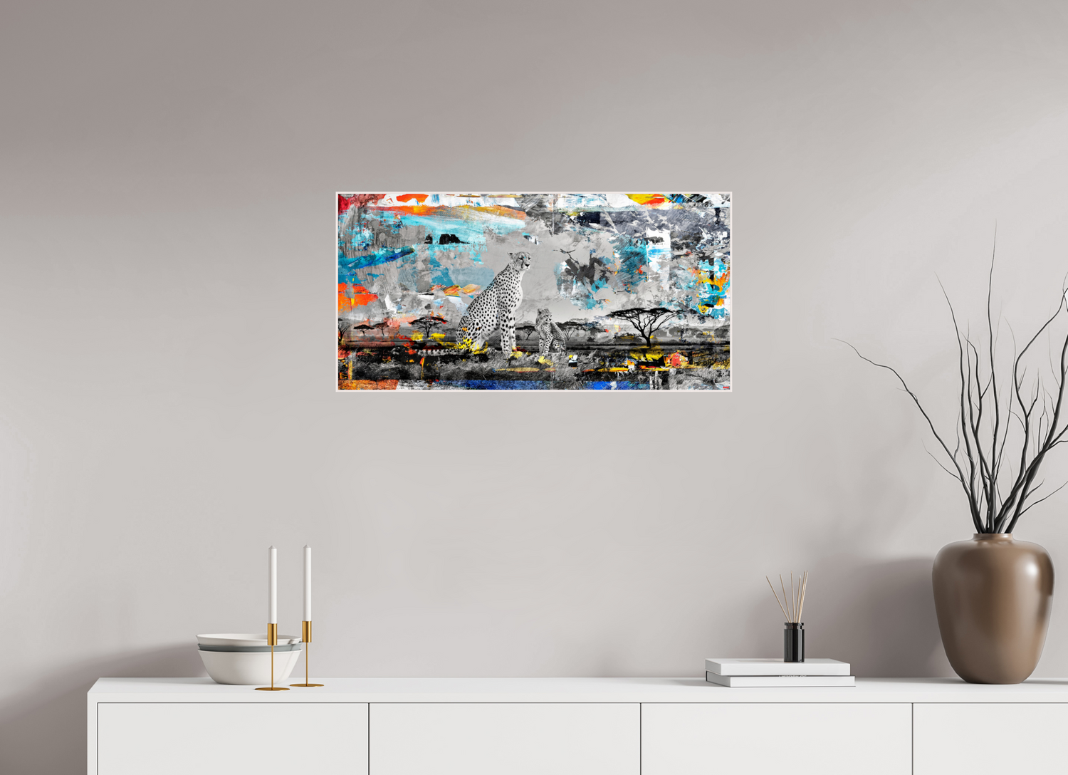 80 x 40 cm, Foto in ArtBox aus Massivholz Ahorn weiß RED³ WC Ladebayo V