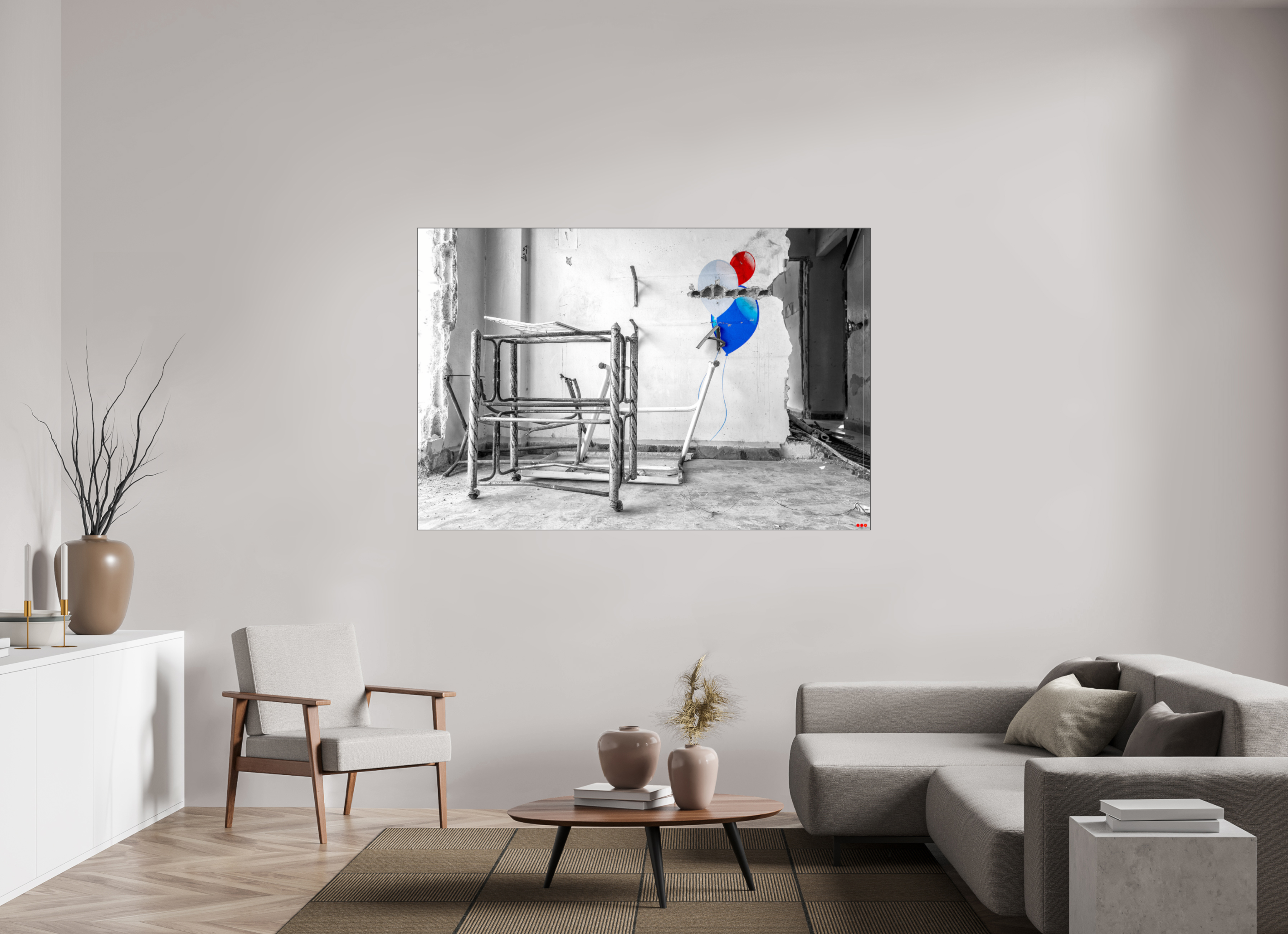 180 x 120 cm, Slimline Einfassung schwarz unter 2mm Acrylglas FA SCSI Mursal I