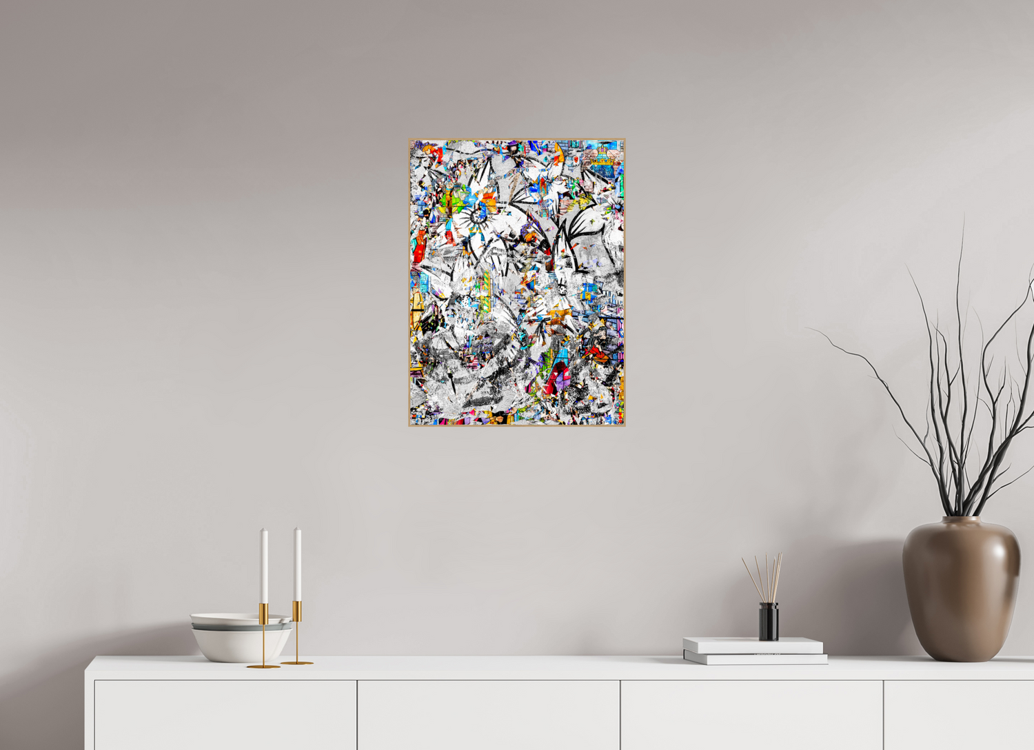 45 x 60 cm, Foto in ArtBox aus Massivholz Eiche natur RED³ SCSI Miraaj III