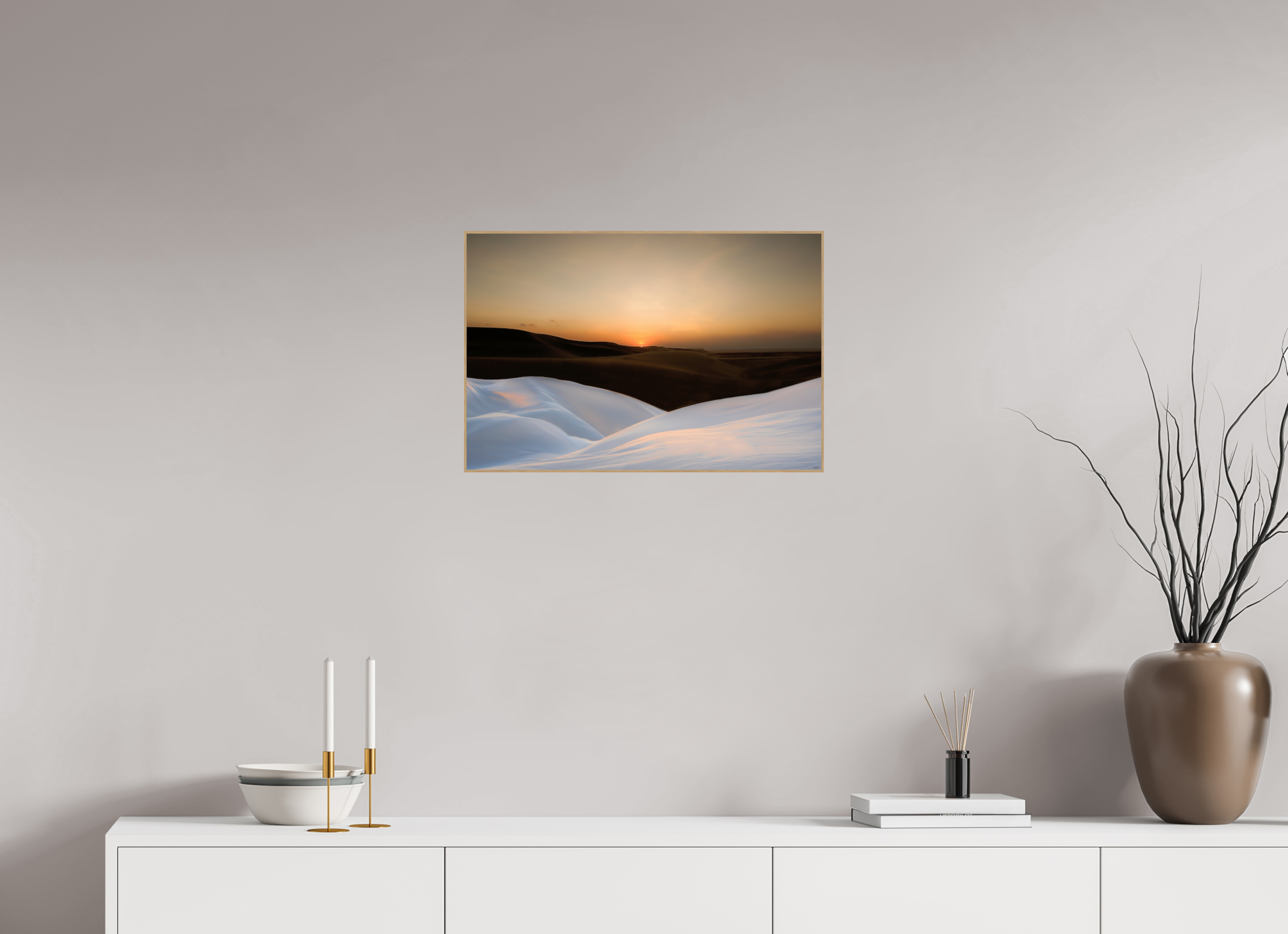 60 x 40 cm, Foto in ArtBox aus Massivholz Eiche natur RED³ PH Amirah I