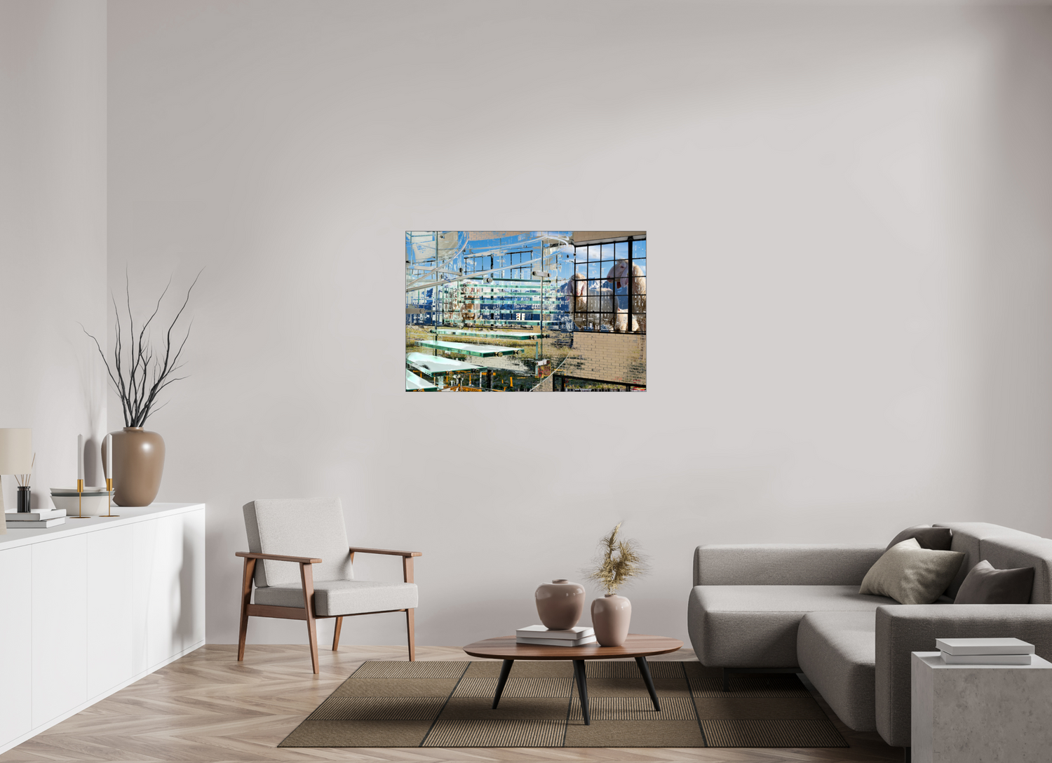 120 x 80 cm, Slimline Einfassung schwarz unter 2mm Acrylglas FA HP Malia I