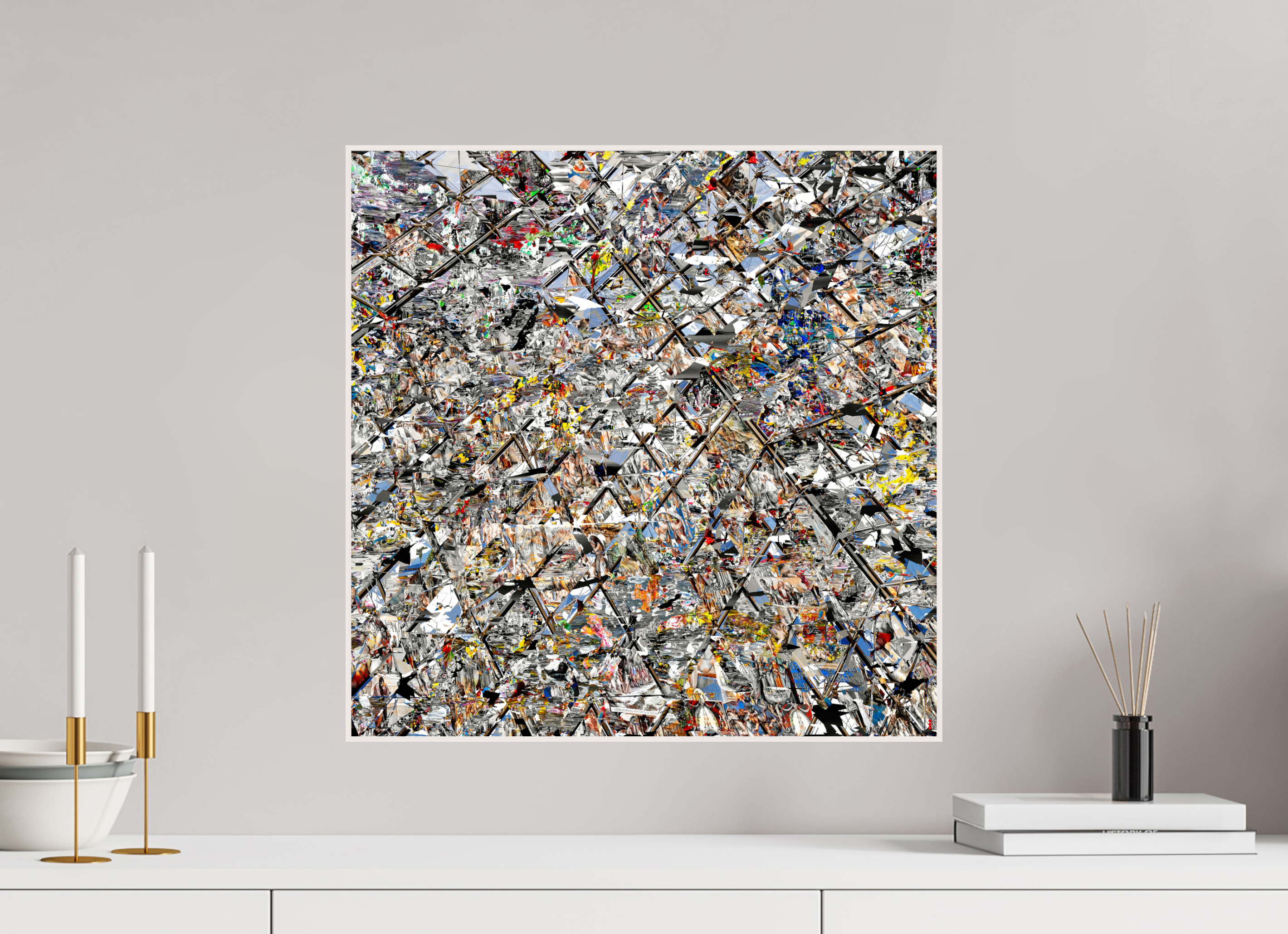 50 x 50 cm, Foto in ArtBox aus Massivholz Ahorn weiß RED³ HP Lacrimosa II