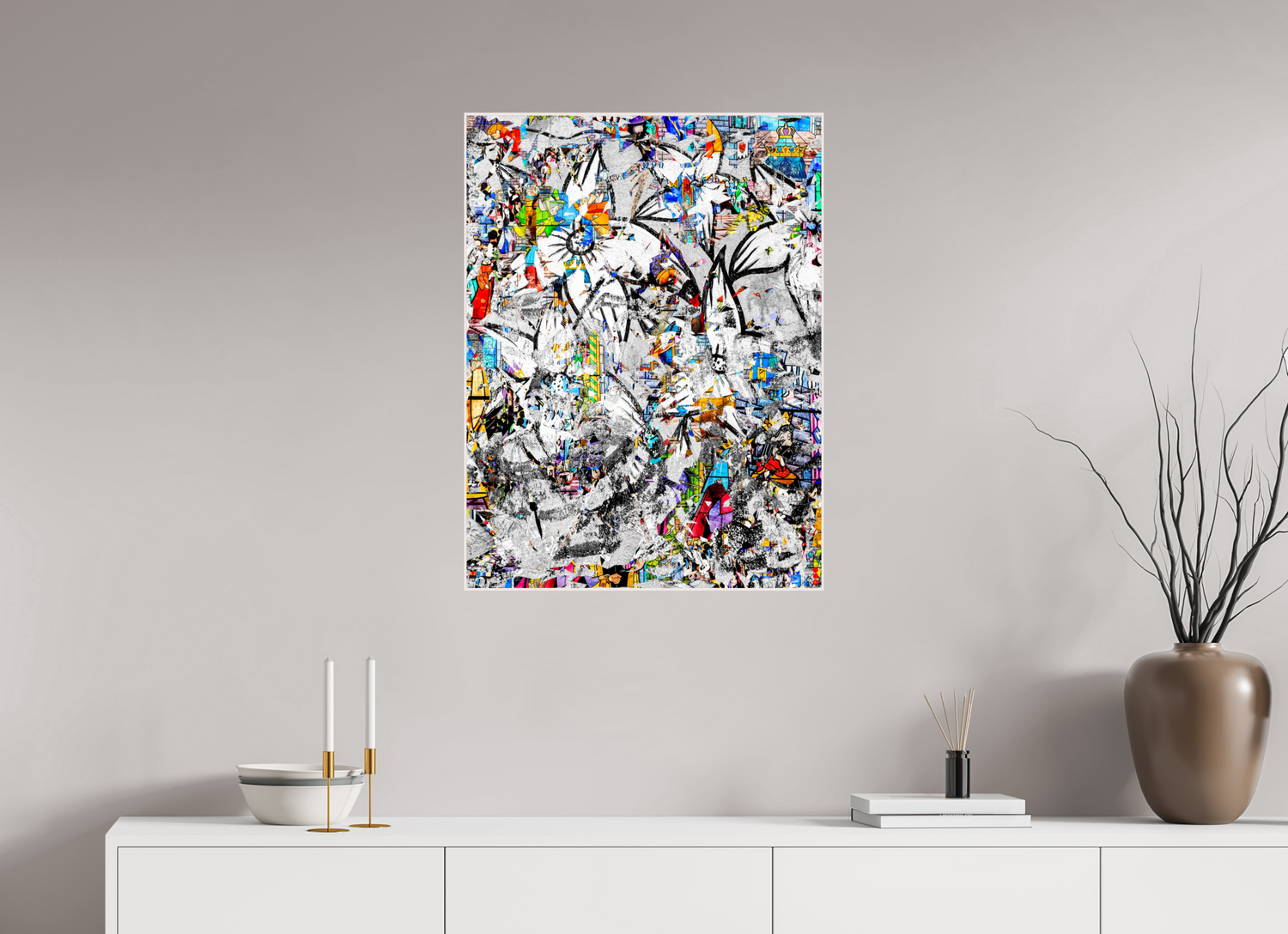 60 x 80 cm, Foto in ArtBox aus Massivholz Ahorn weiß RED³ SCSI Miraaj III