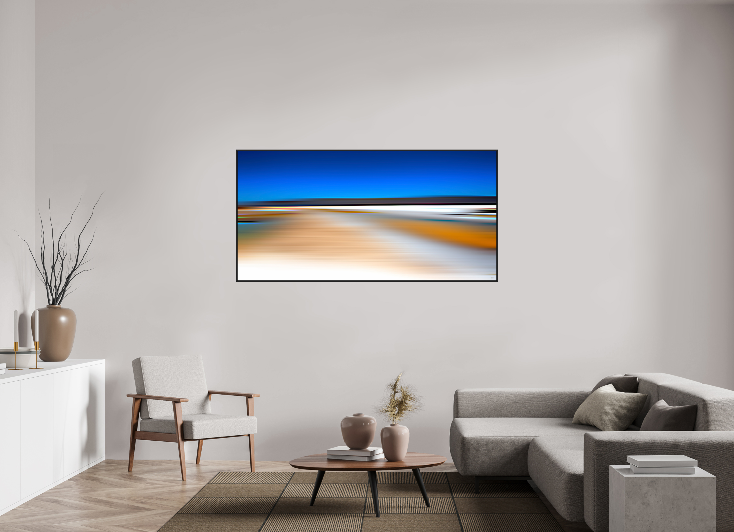 180 x 90 cm, Schattenfugen-Rahmen schwarz &amp; 2mm Acrylglas FA PH Antankara V