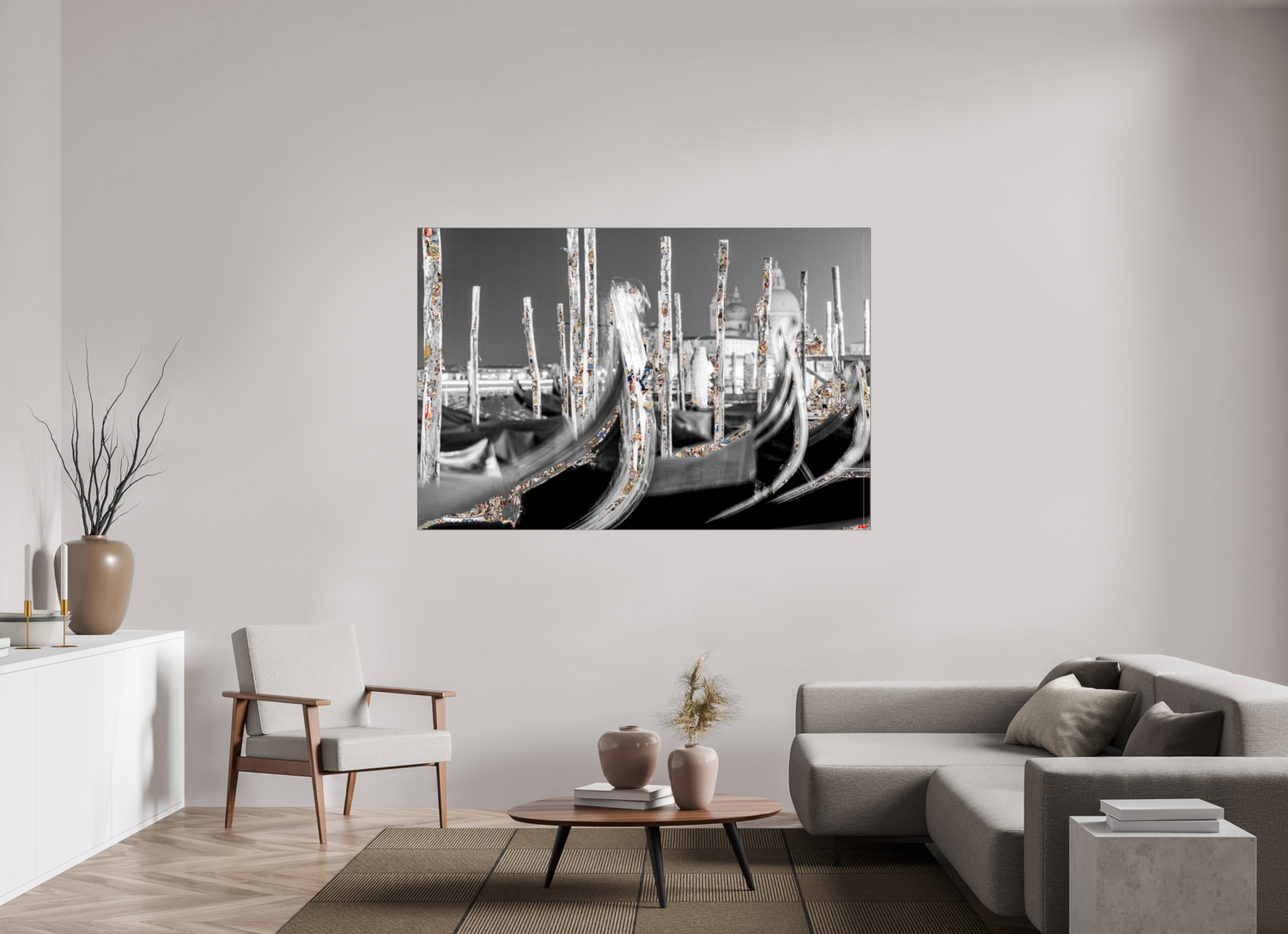 180 x 120 cm, Slimline Einfassung schwarz unter 2mm Acrylglas FA HP Alina I