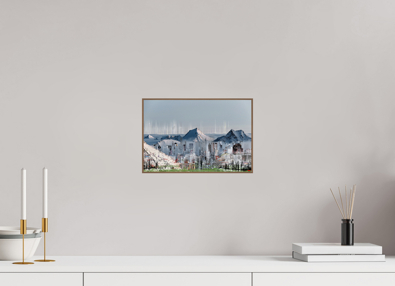 30 x 20 cm, Foto in ArtBox aus Massivholz Nussbaum RED³ HP Mafuane I