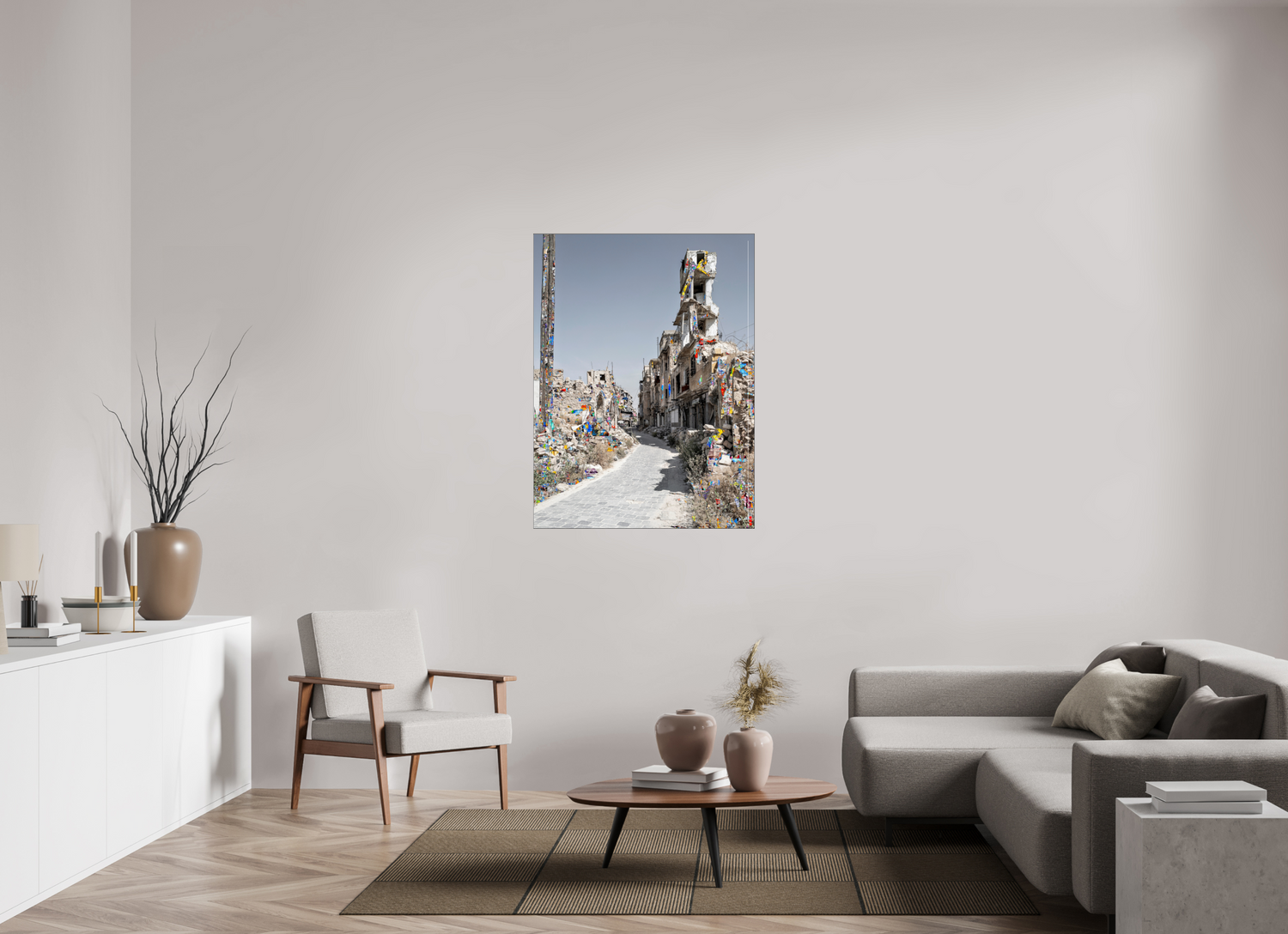 90 x 120 cm, Slimline Einfassung schwarz unter 2mm Acrylglas FA SCSI Madiha III