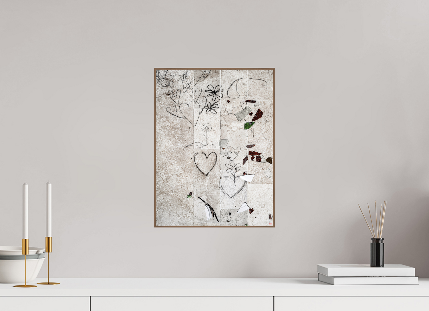 30 x 40 cm, Foto in ArtBox aus Massivholz Nussbaum RED³ PH Chandelier III