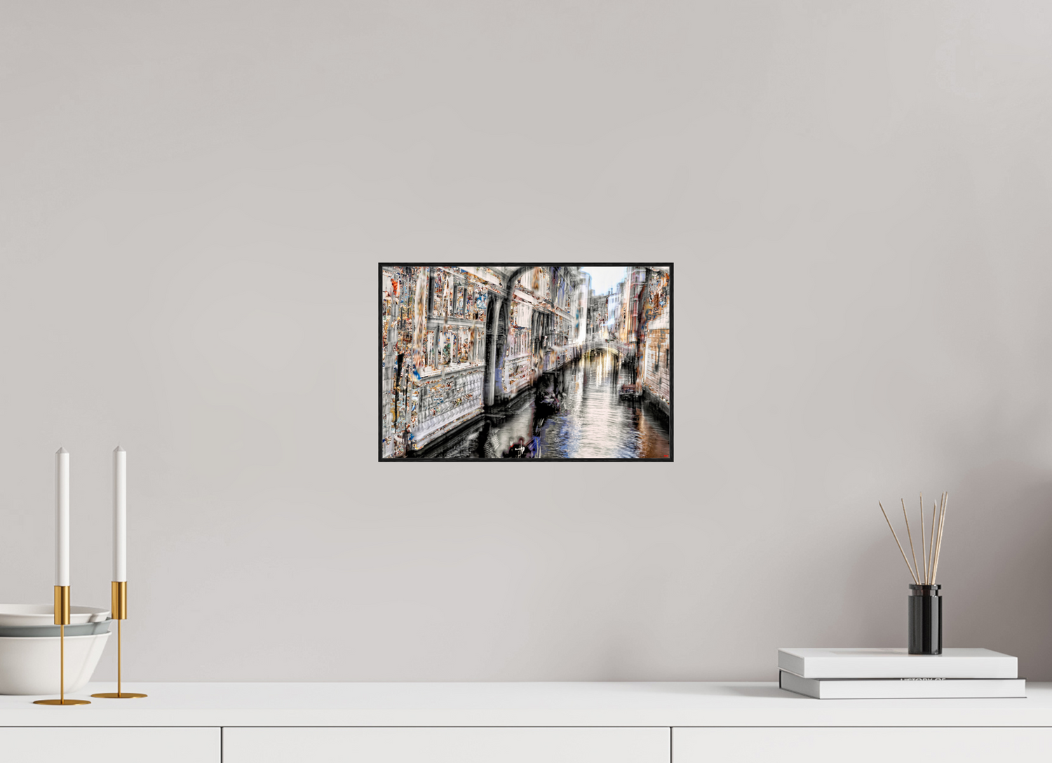 30 x 20 cm, Foto in ArtBox aus Massivholz Eiche schwarz RED³ HP Amari I