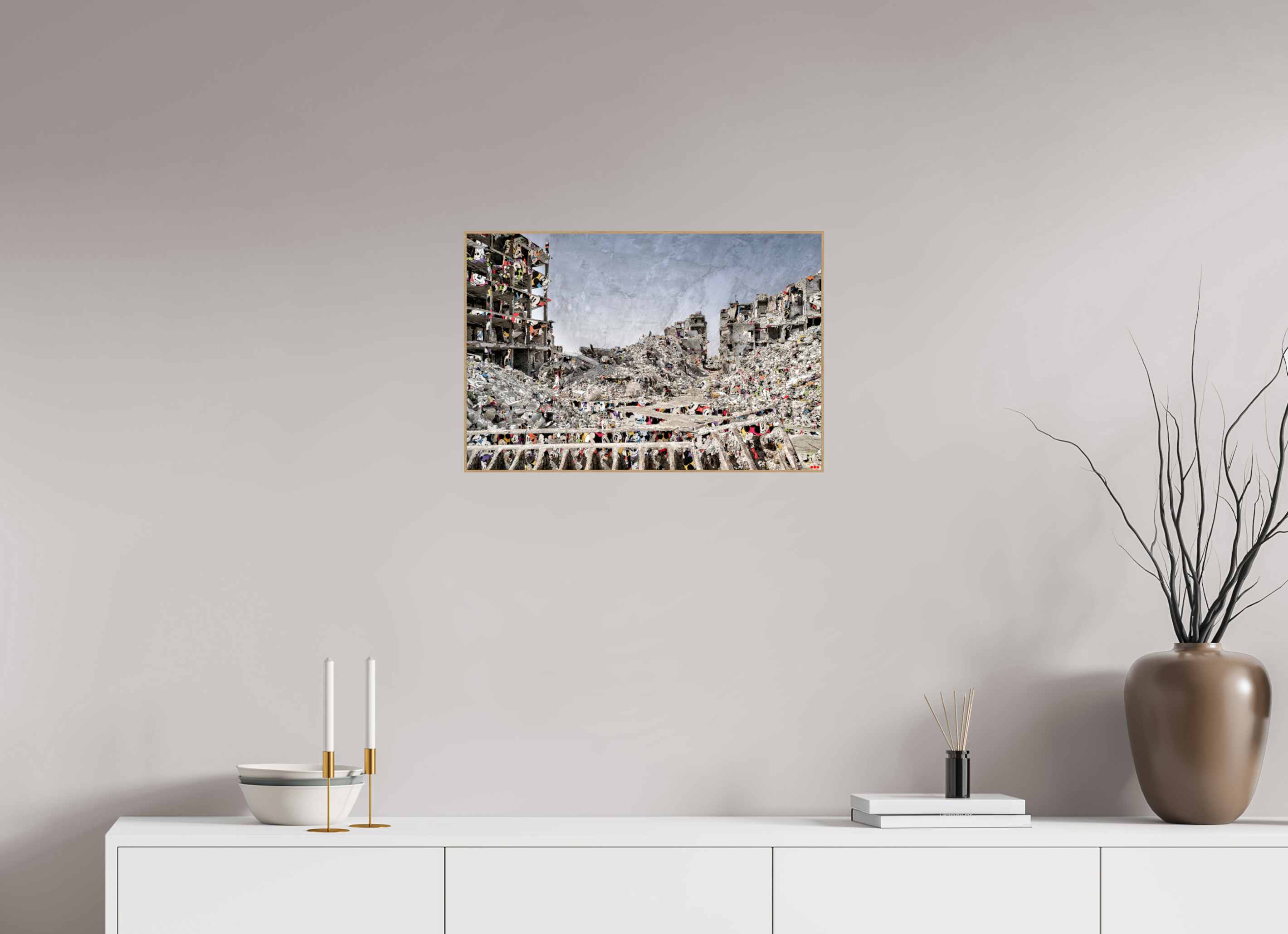 60 x 40 cm, Foto in ArtBox aus Massivholz Eiche natur RED³ SCSI Majid I