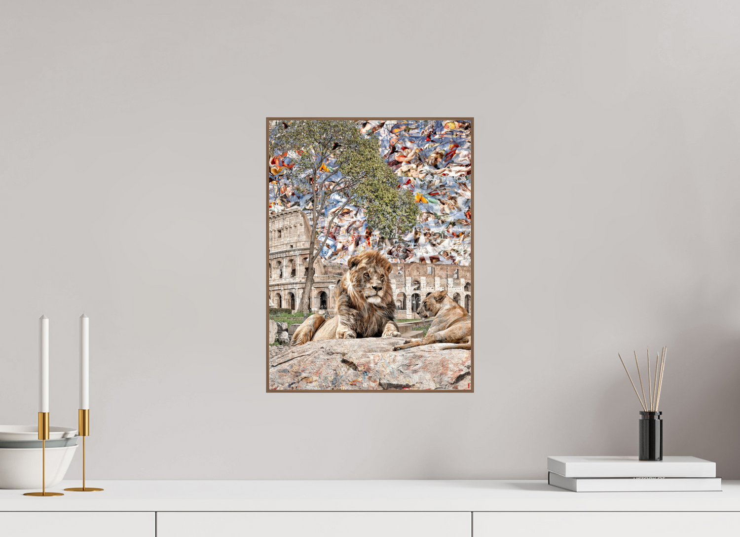 30 x 40 cm, Foto in ArtBox aus Massivholz Nussbaum RED³ WC Adjesa III