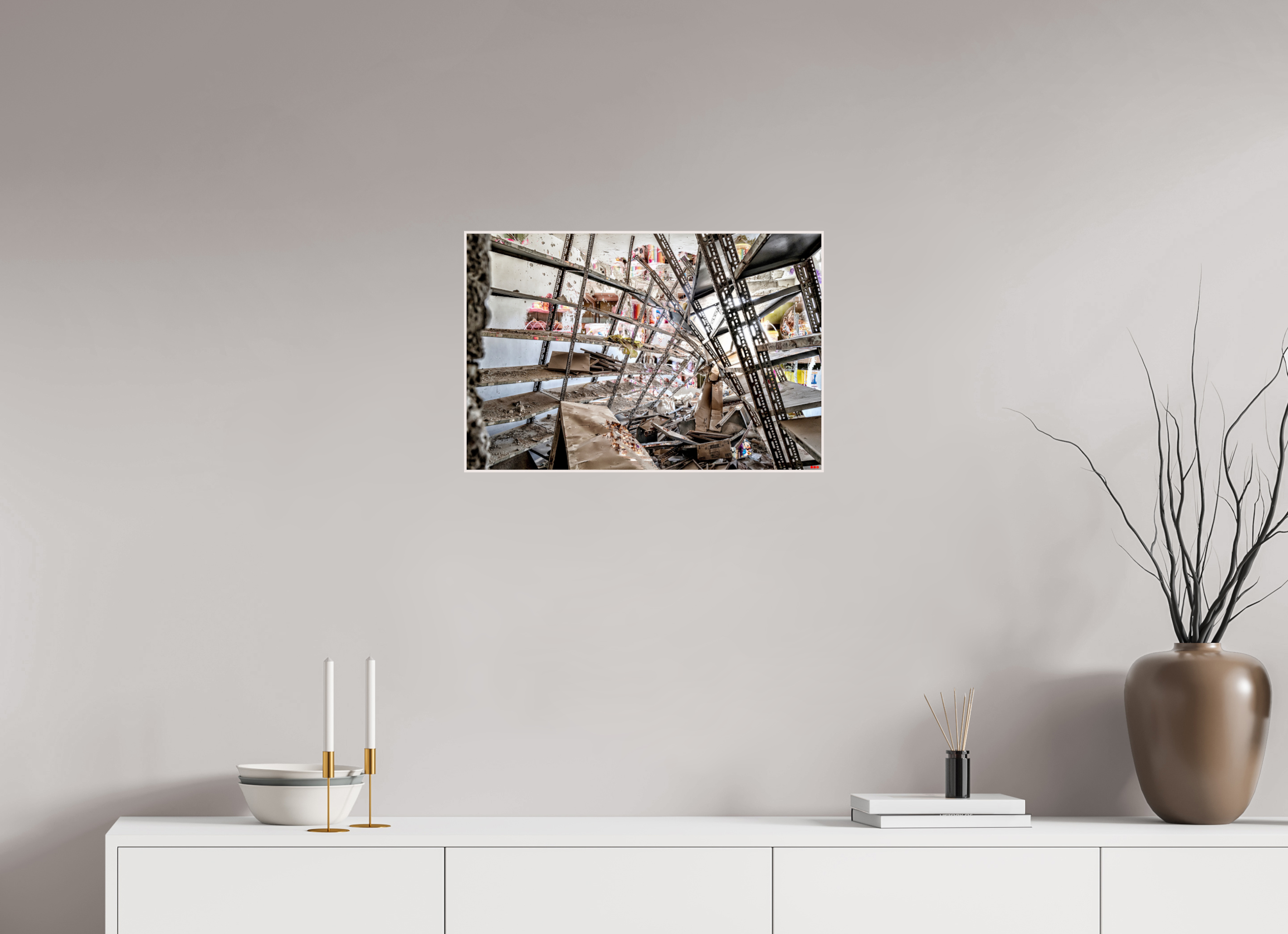 60 x 40 cm, Foto in ArtBox aus Massivholz Ahorn weiß RED³ SCSI Mahira I