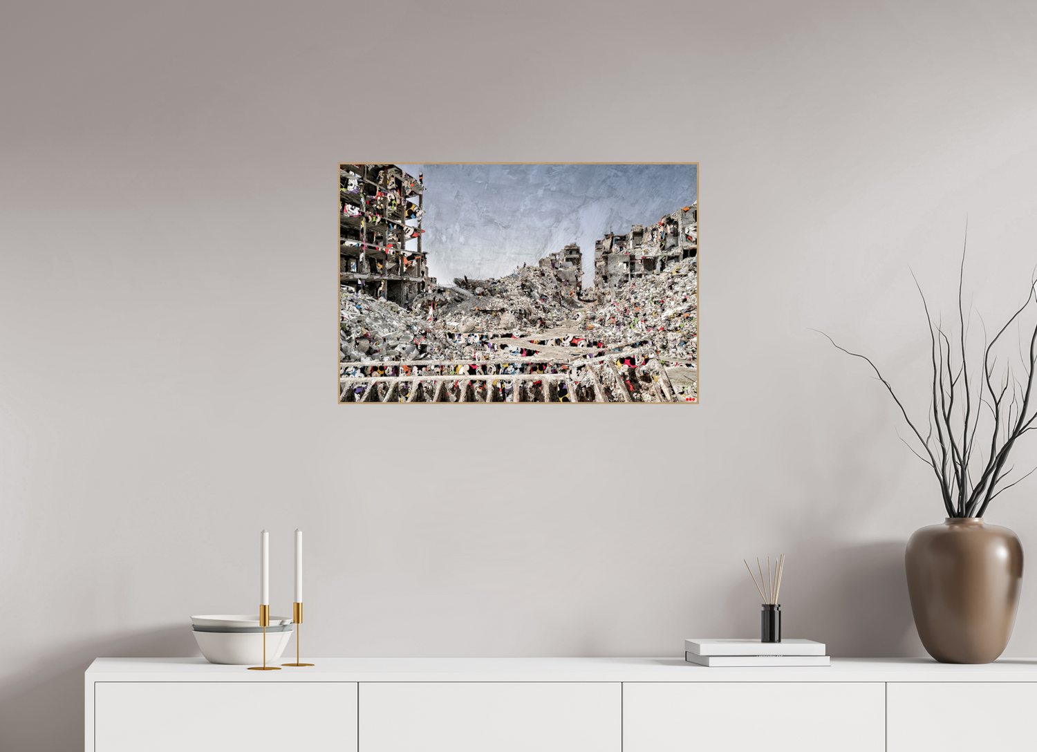 75 x 50 cm, Foto in ArtBox aus Massivholz Eiche natur RED³ SCSI Majid I