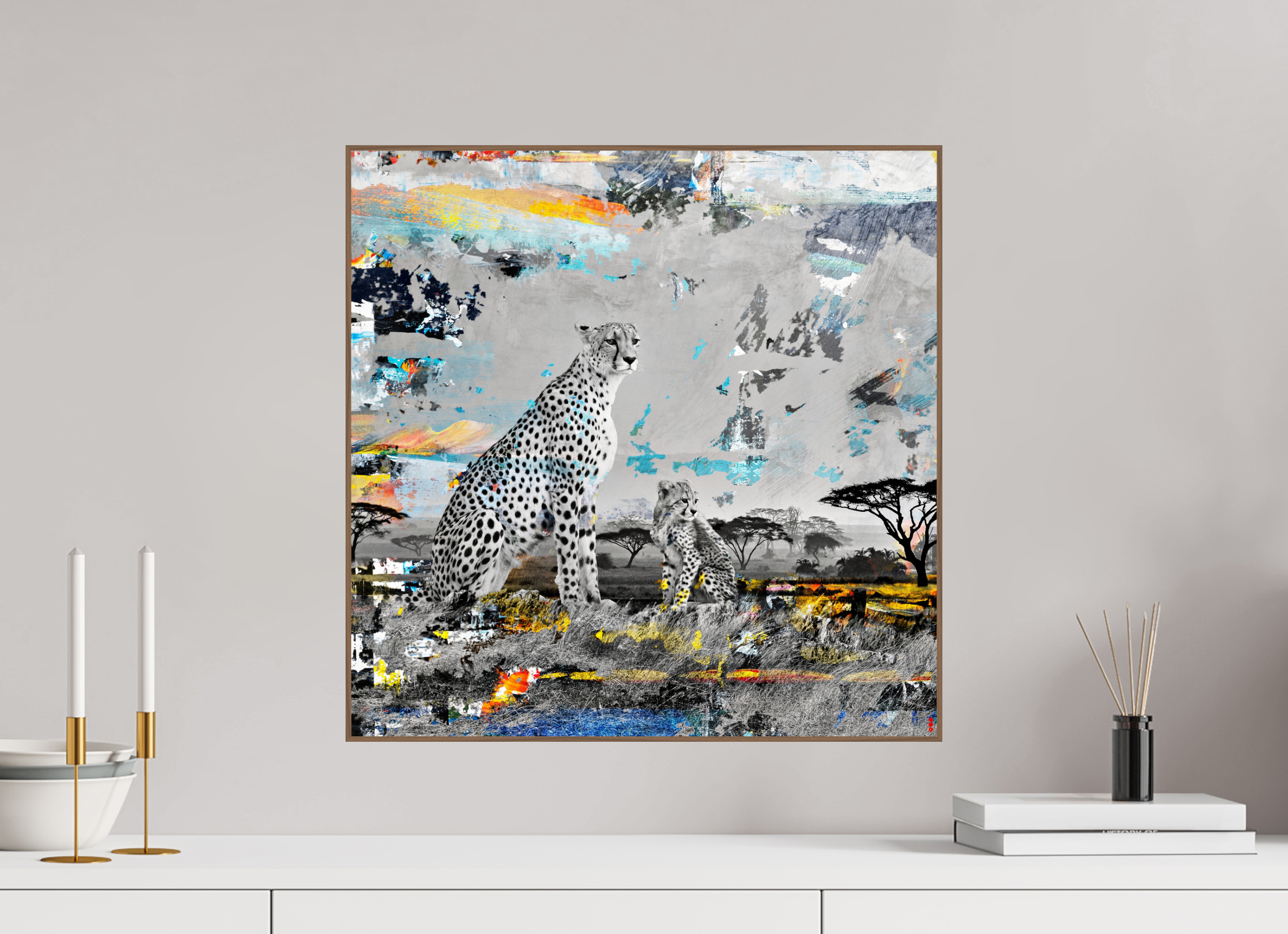 50 x 50 cm, Foto in ArtBox aus Massivholz Nussbaum RED³ WC Ladebayo II