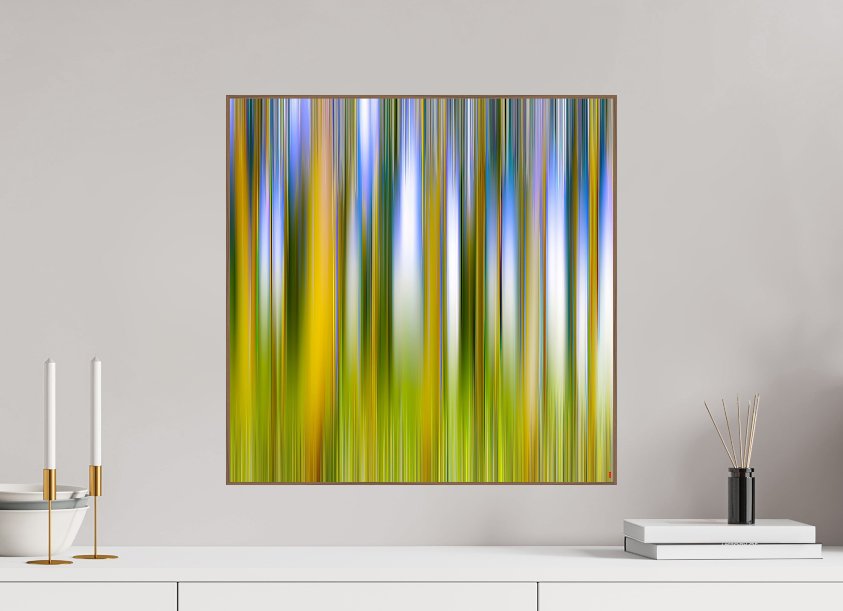 50 x 50 cm, Foto in ArtBox aus Massivholz Nussbaum RED³ PH Ayashe II