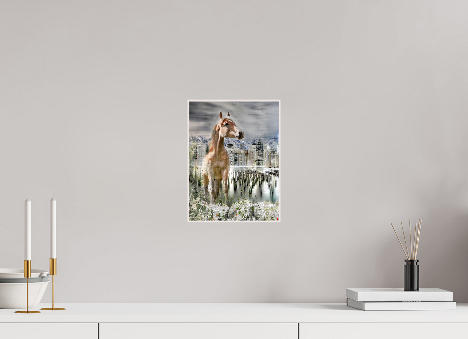 21 x 28 cm, Foto in ArtBox aus Massivholz Ahorn weiß RED³ HP Amazia III