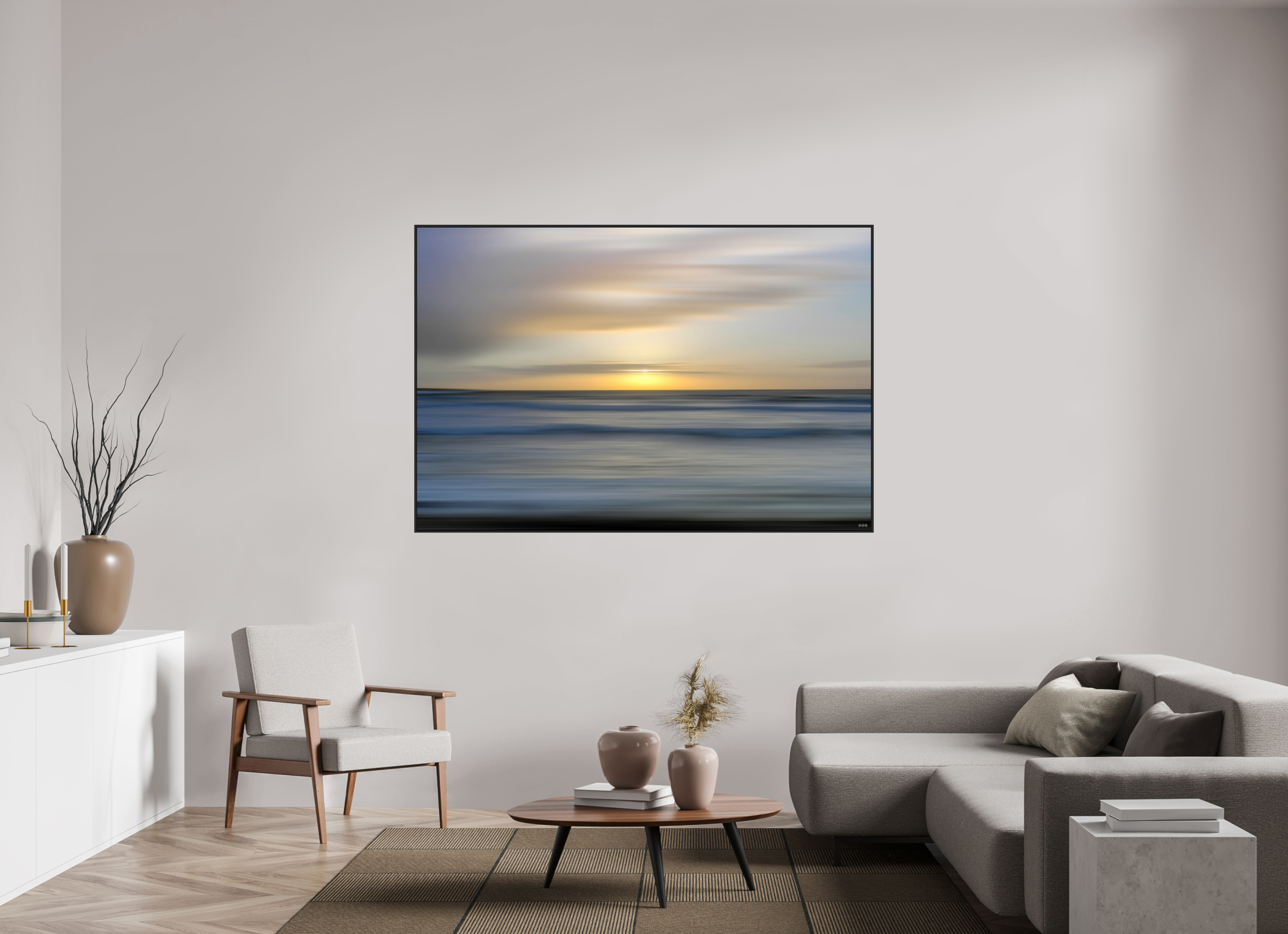 180 x 120 cm, Schattenfugen-Rahmen schwarz &amp; 2mm Acrylglas FA PH Salome I