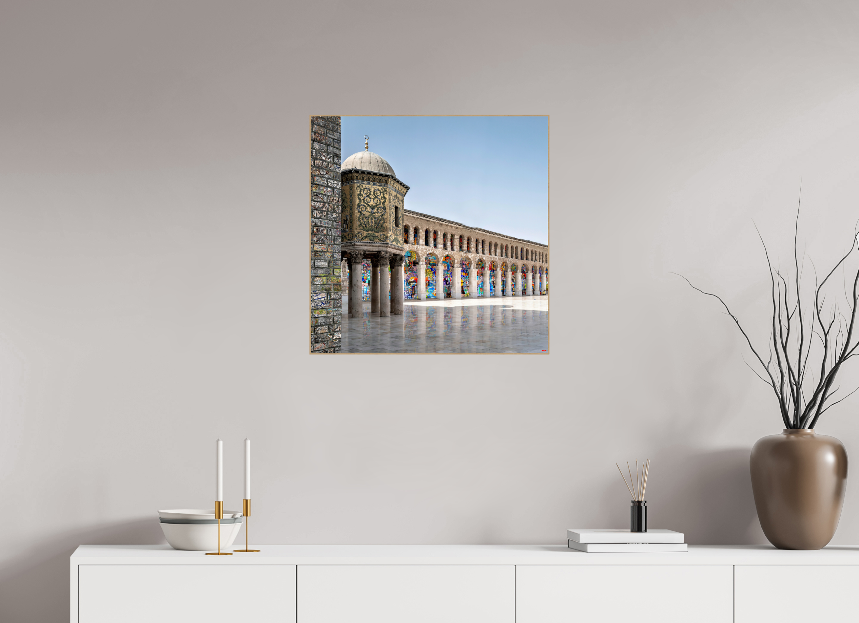 60 x 60 cm, Foto in ArtBox aus Massivholz Eiche natur RED³ SCSI Mazin II