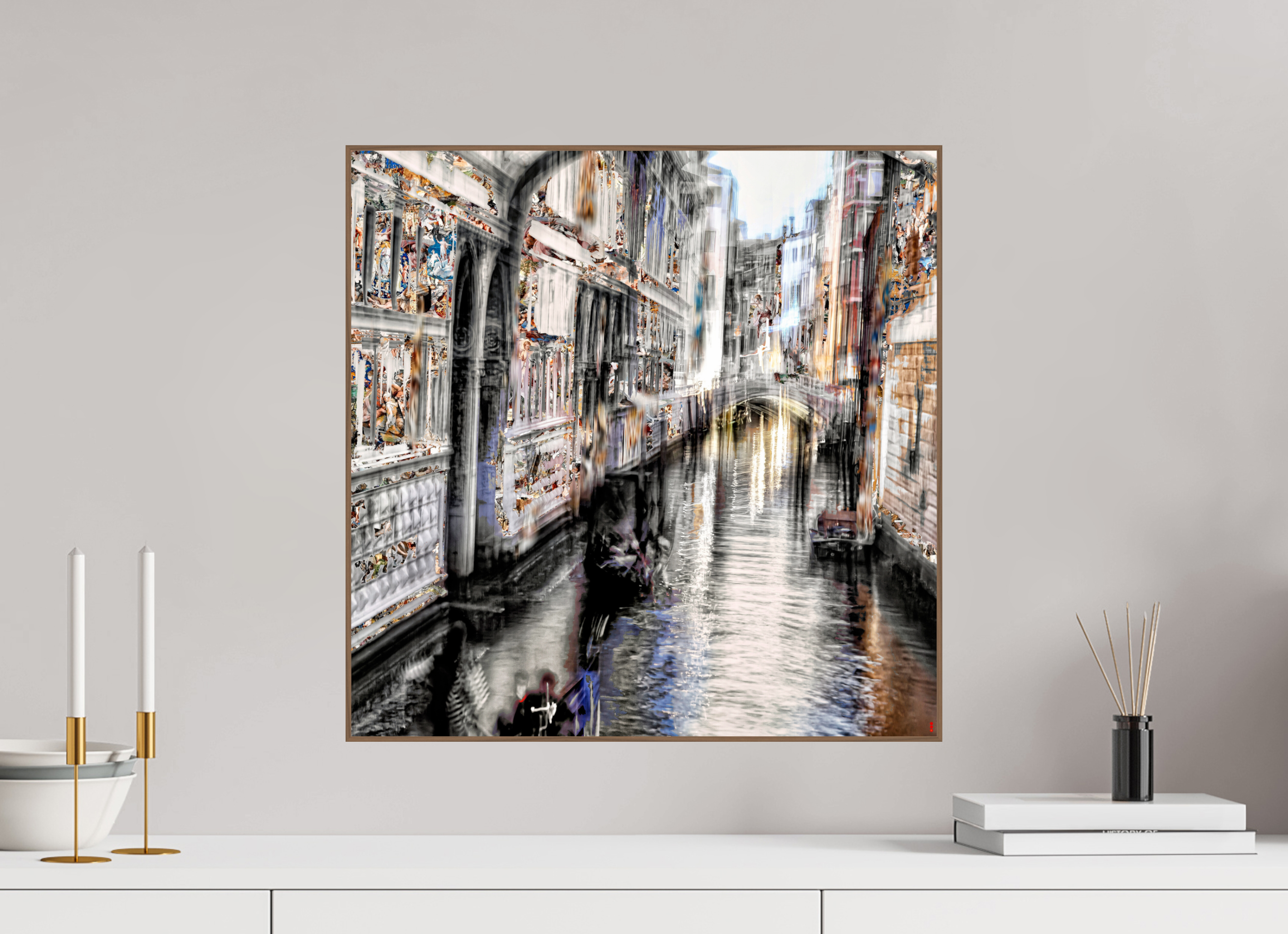 50 x 50 cm, Foto in ArtBox aus Massivholz Nussbaum RED³ HP Amari II