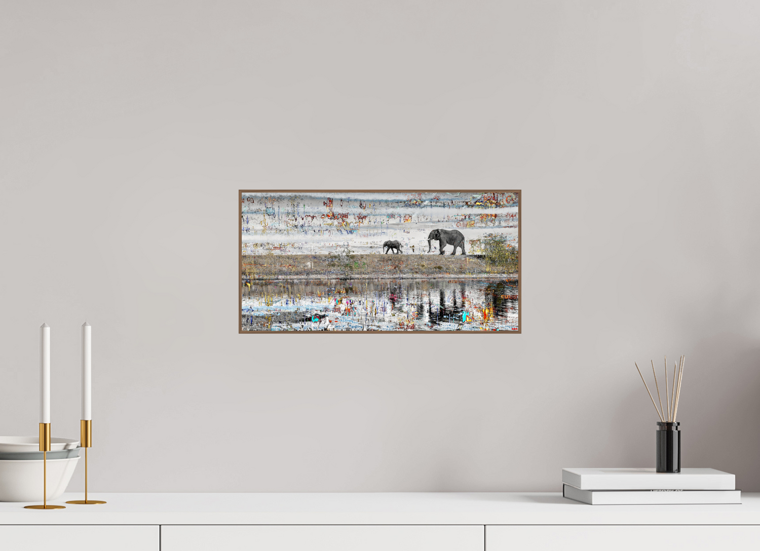 40 x 20 cm, Foto in ArtBox aus Massivholz Nussbaum RED³ WC Akuji V