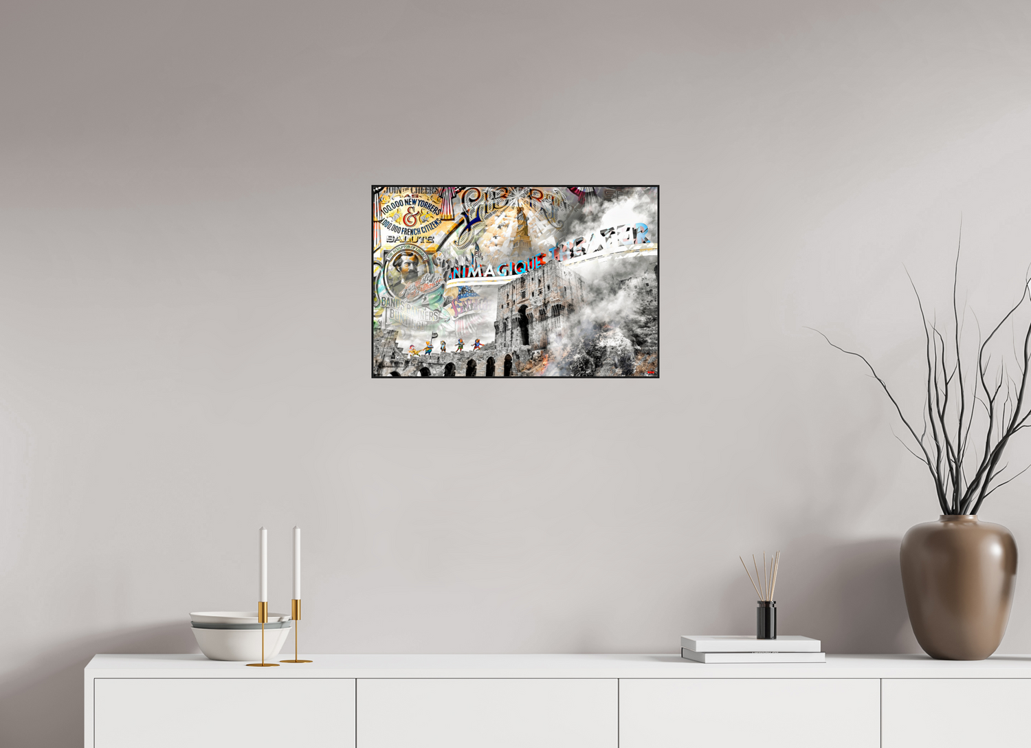 60 x 40 cm, Foto in ArtBox aus Massivholz Eiche schwarz RED³ SCSI Mumtaz I