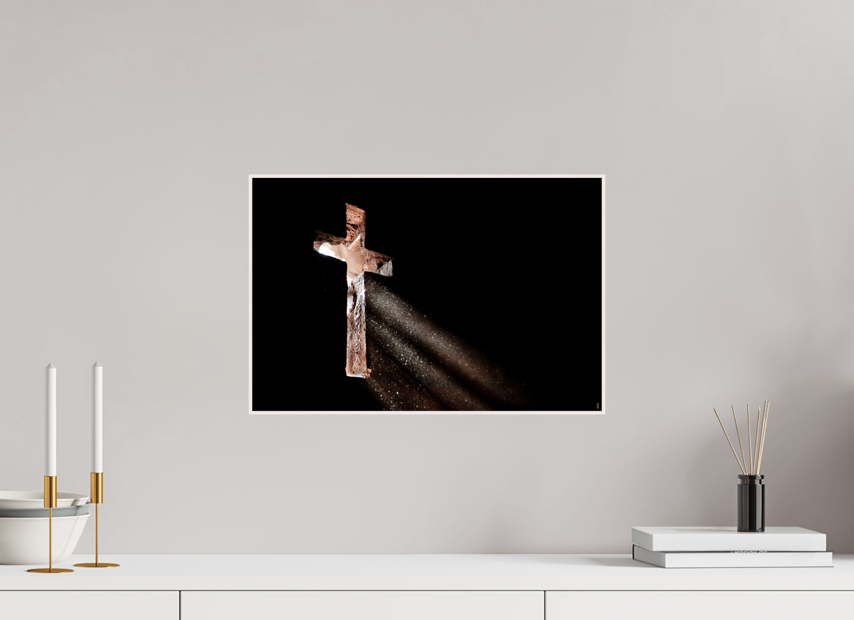 45 x 30 cm, Foto in ArtBox aus Massivholz Ahorn weiß RED³ PH Moyale I