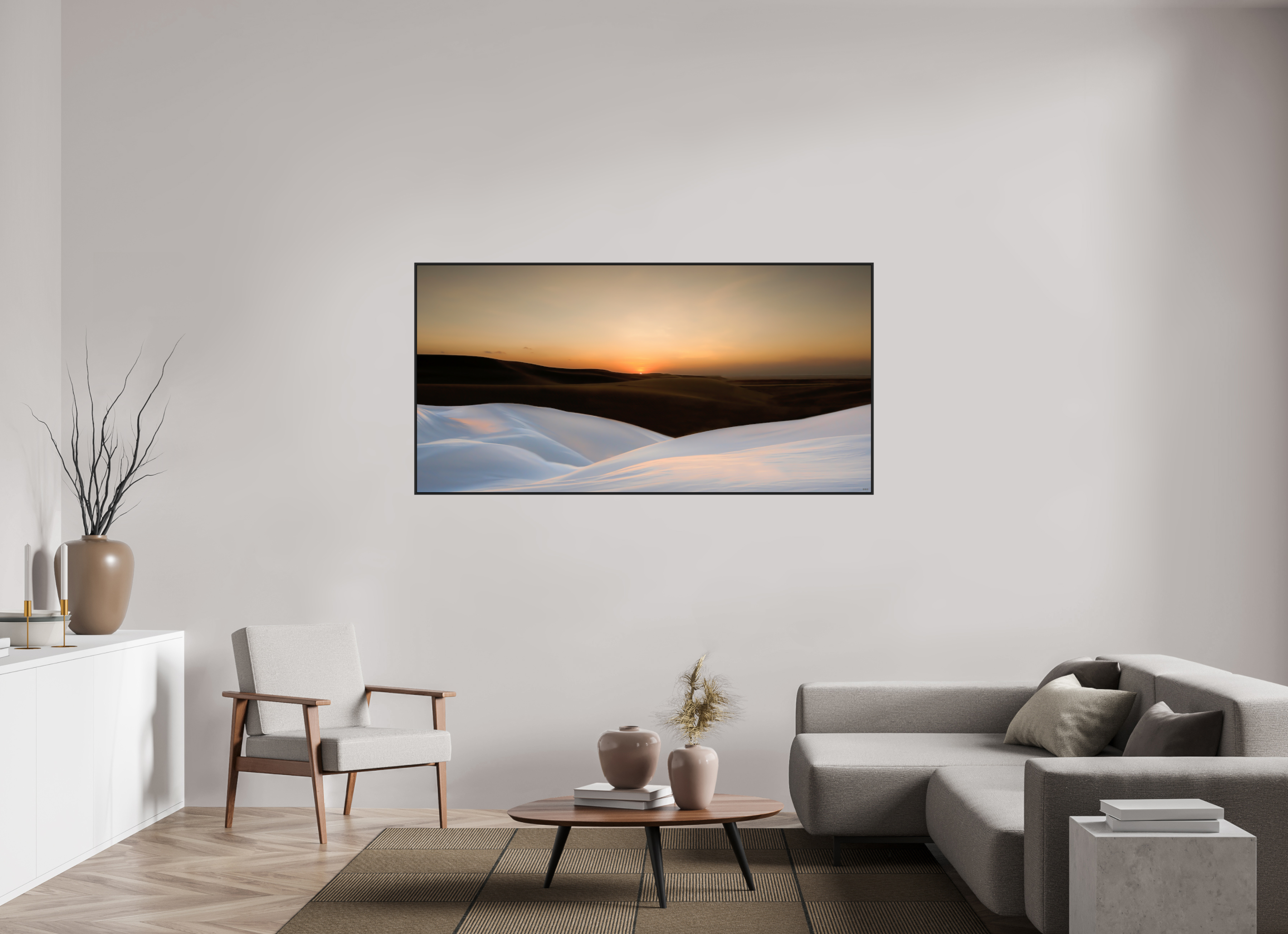 180 x 90 cm, Schattenfugen-Rahmen schwarz &amp; 2mm Acrylglas FA PH Amirah V