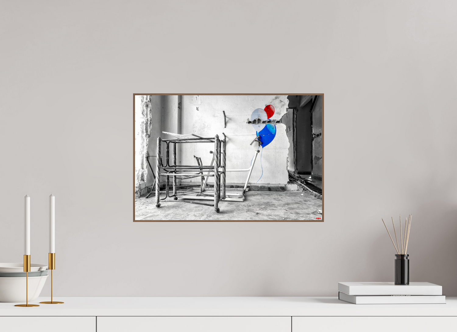 45 x 30 cm, Foto in ArtBox aus Massivholz Nussbaum RED³ SCSI Mursal I