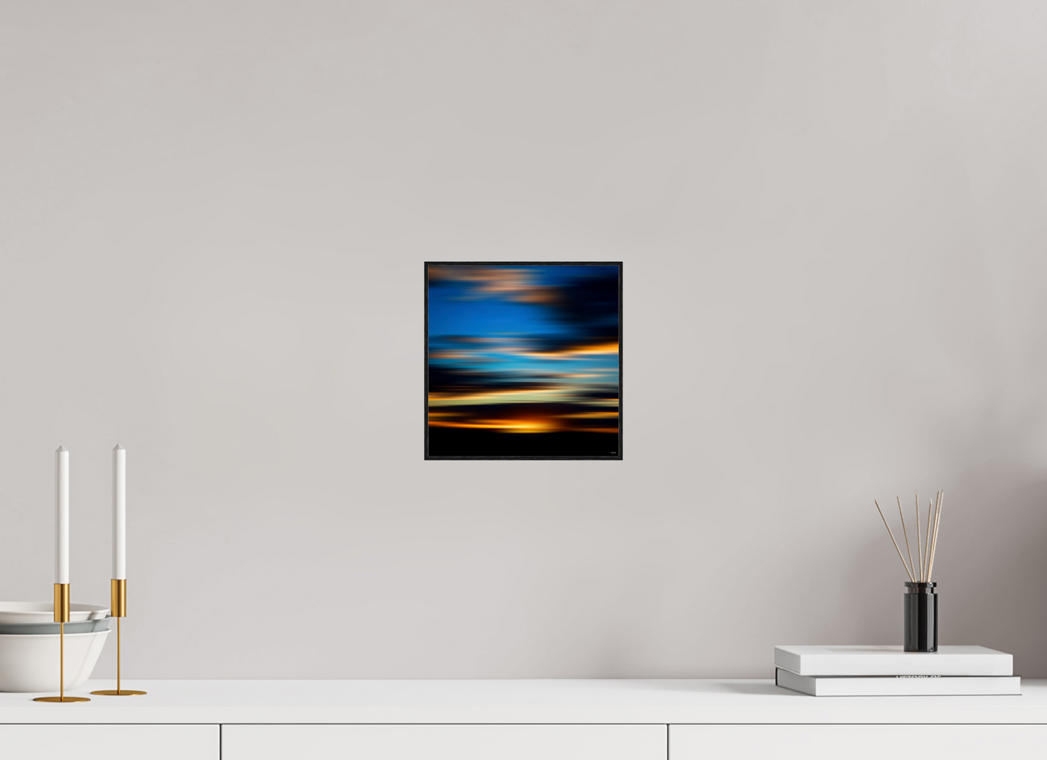 20 x 20 cm, Foto in ArtBox aus Massivholz Eiche schwarz RED³ PH Nahara II