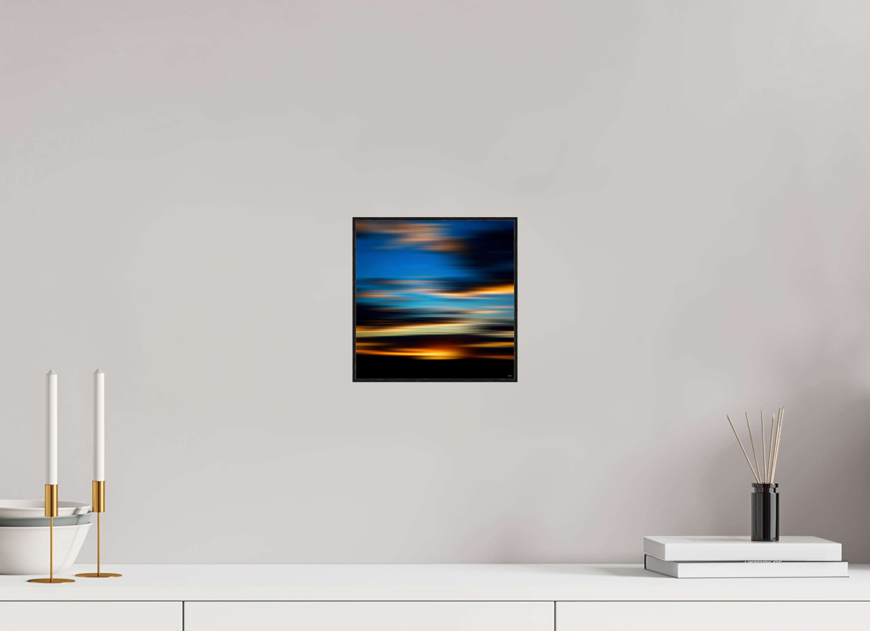 20 x 20 cm, Foto in ArtBox aus Massivholz Eiche schwarz RED³ PH Nahara II